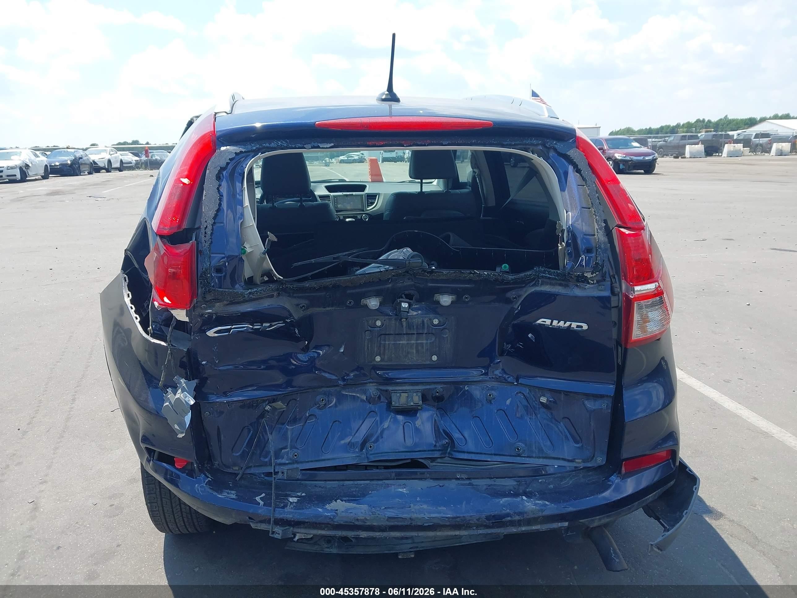 2015 Honda Cr-v Ex-l Синий vin: 2HKRM4H79FH675071