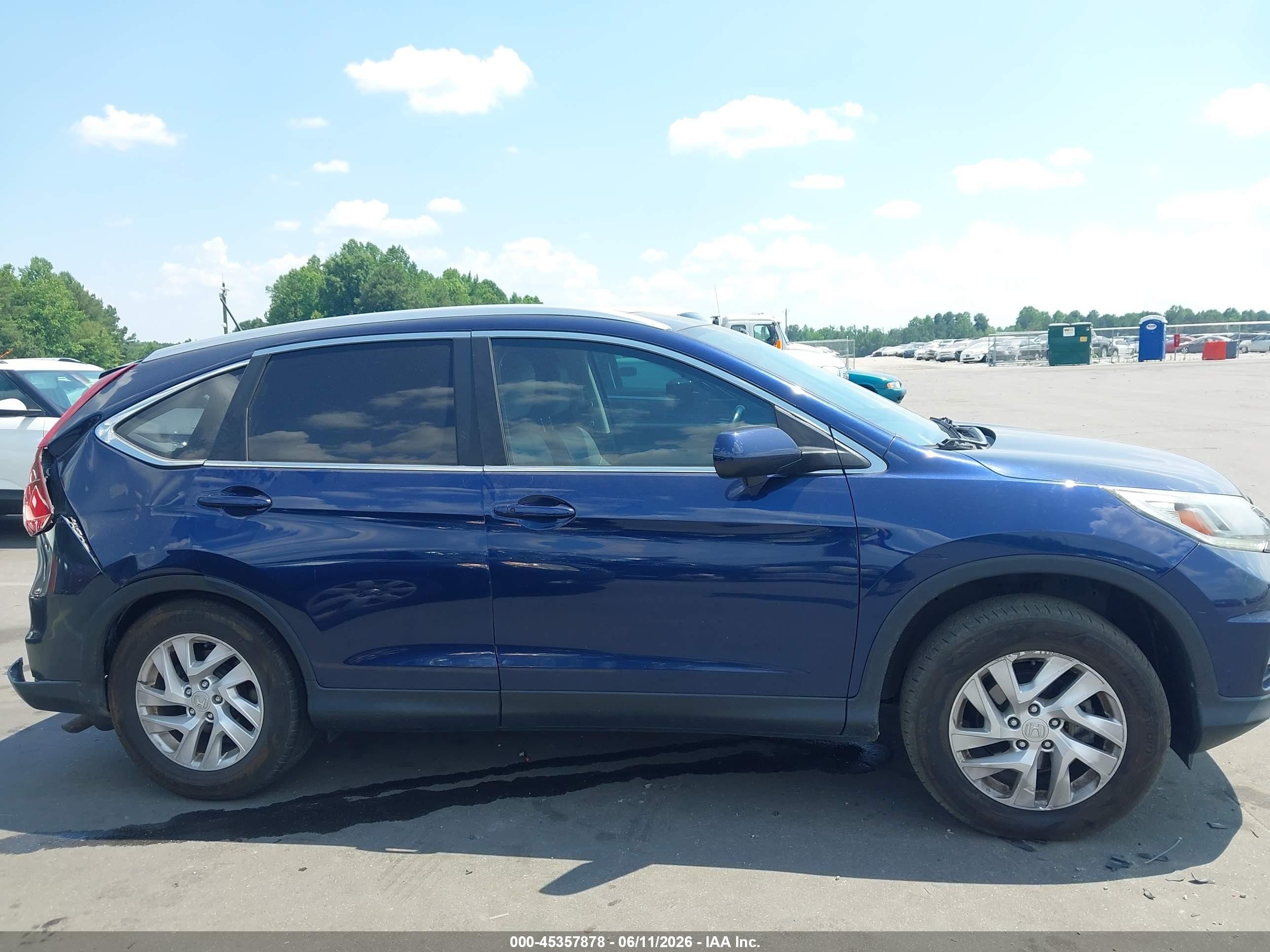 2015 Honda Cr-v Ex-l Синий vin: 2HKRM4H79FH675071