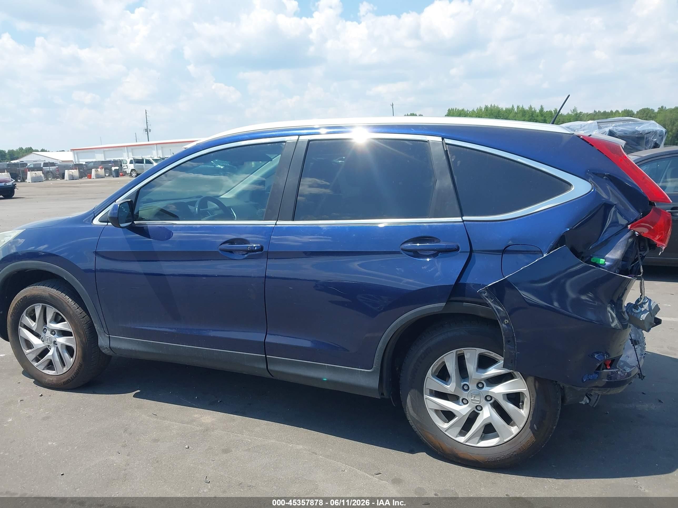 2015 Honda Cr-v Ex-l Синий vin: 2HKRM4H79FH675071