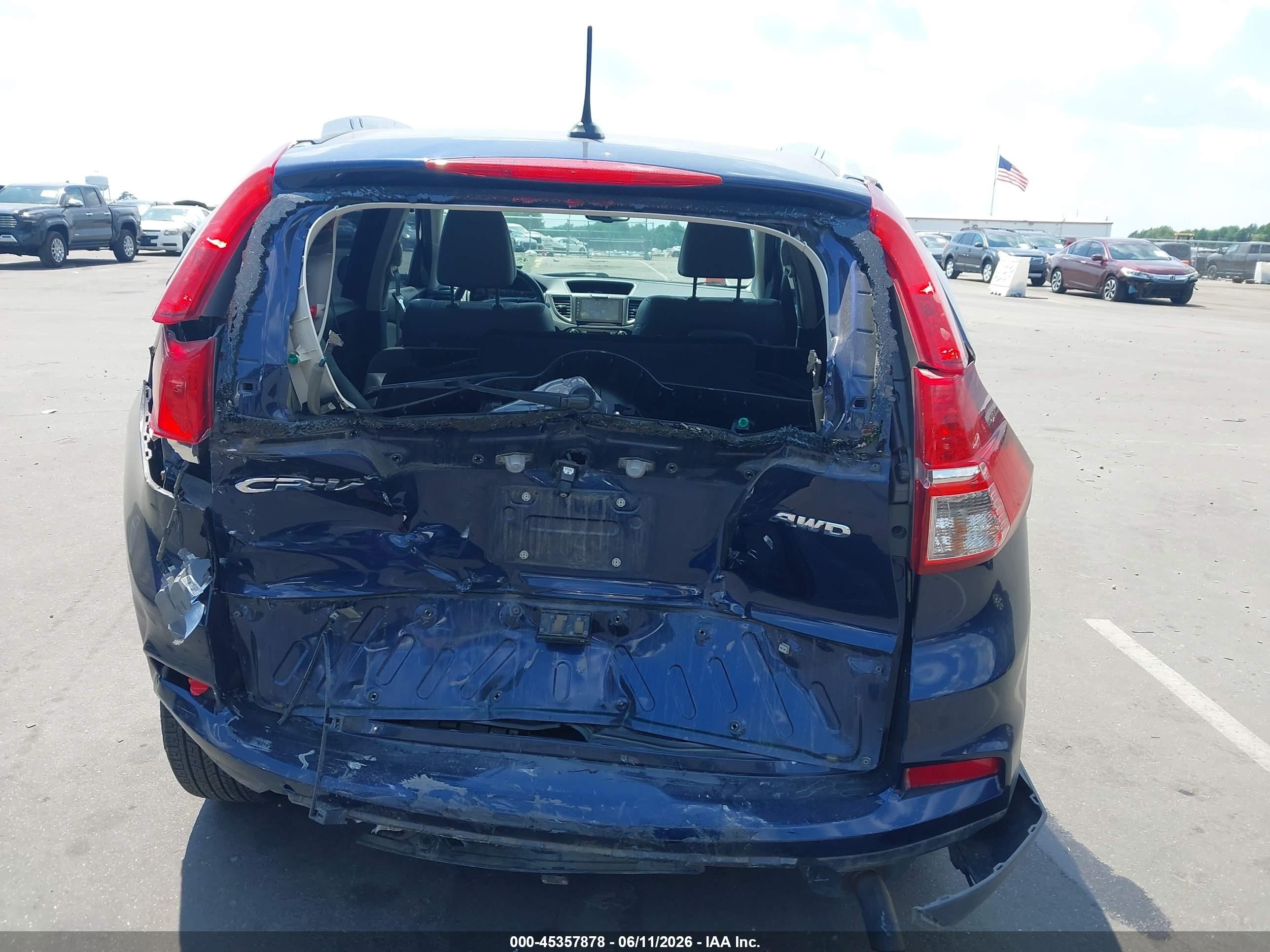 2015 Honda Cr-v Ex-l Синий vin: 2HKRM4H79FH675071