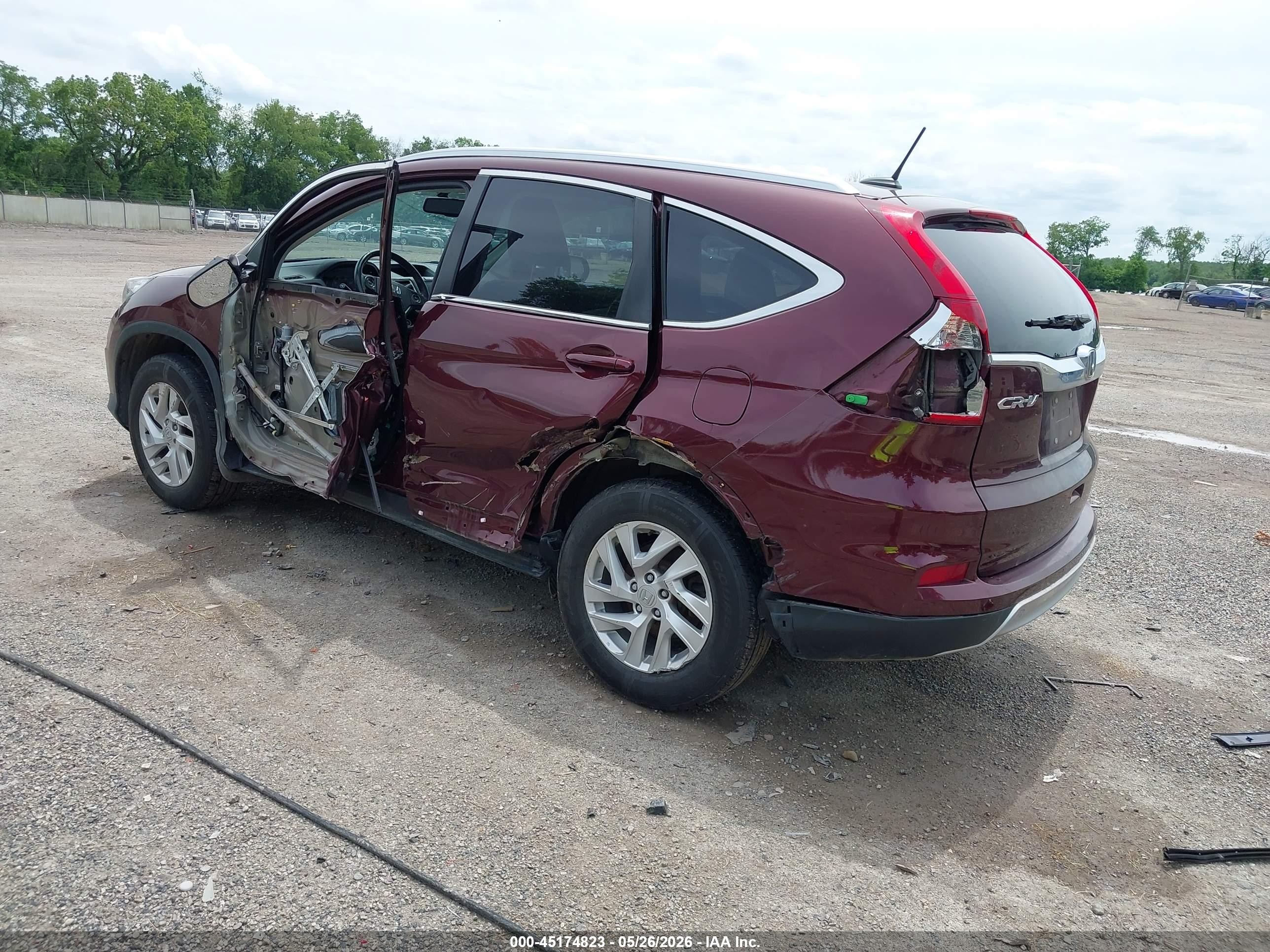 2016 Honda Cr-v Ex-l Red vin: 2HKRM4H79GH662676