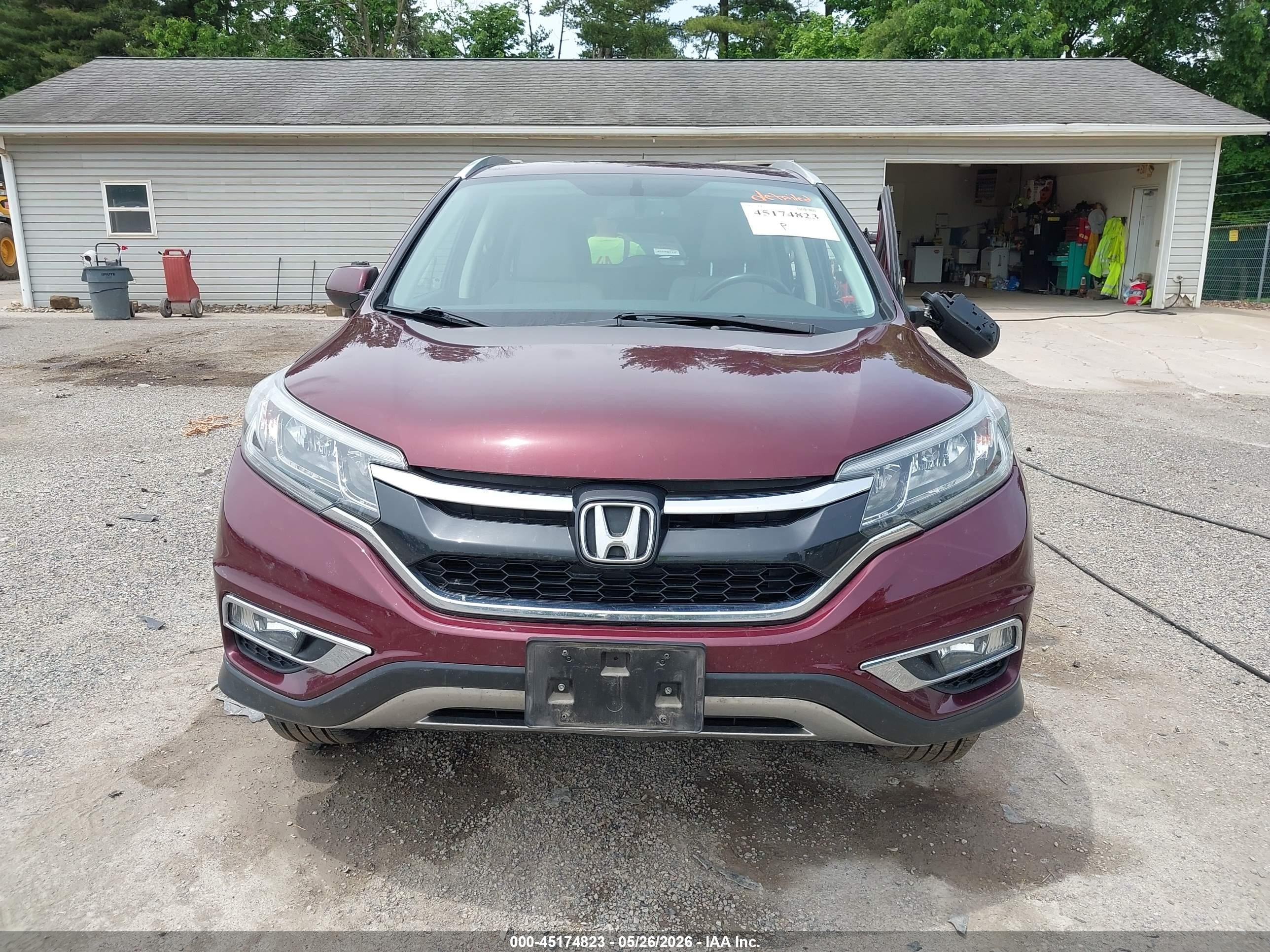 2016 Honda Cr-v Ex-l Red vin: 2HKRM4H79GH662676