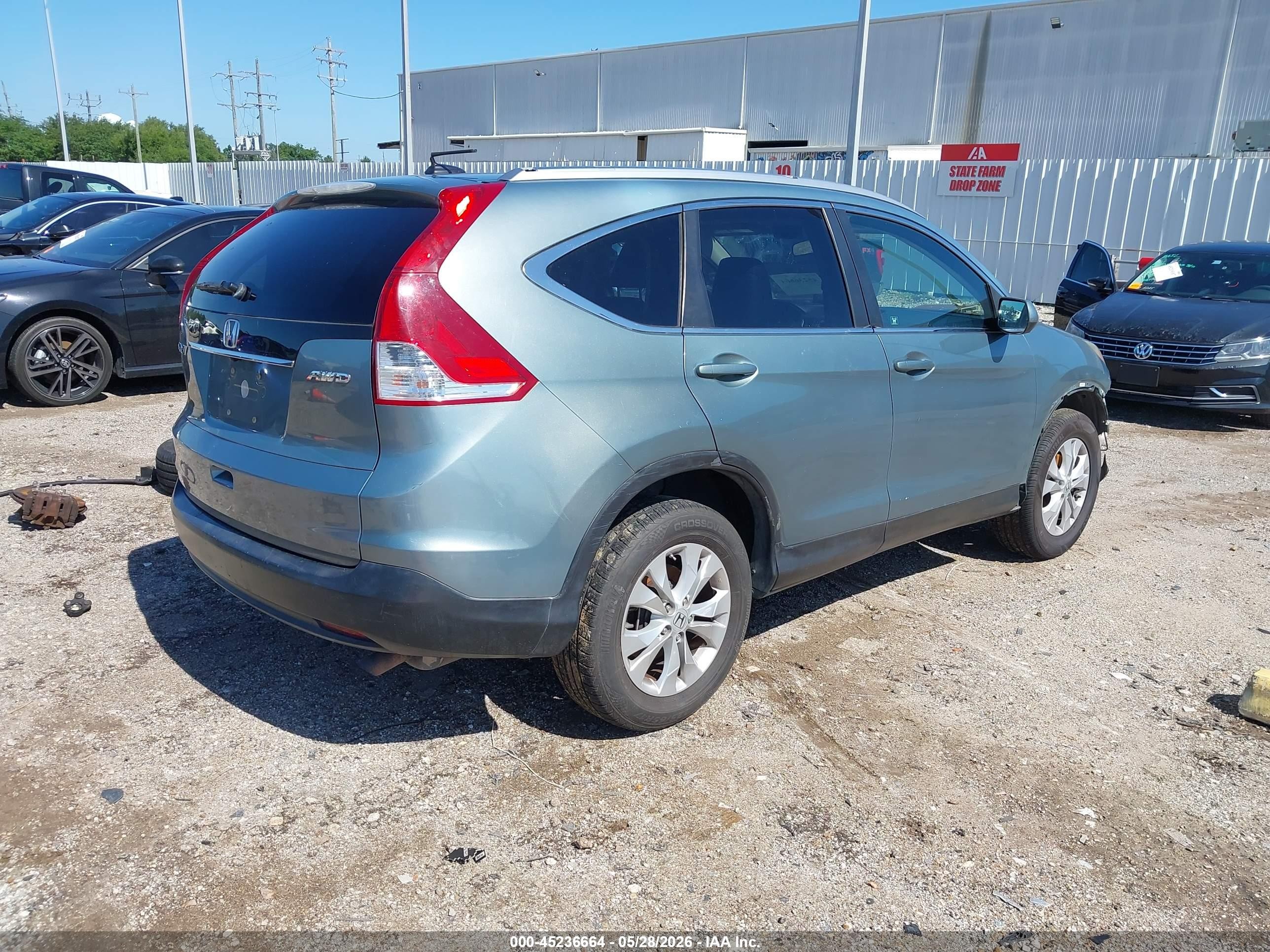2012 Honda Cr-v Ex-l Green vin: 2HKRM4H7XCH601170