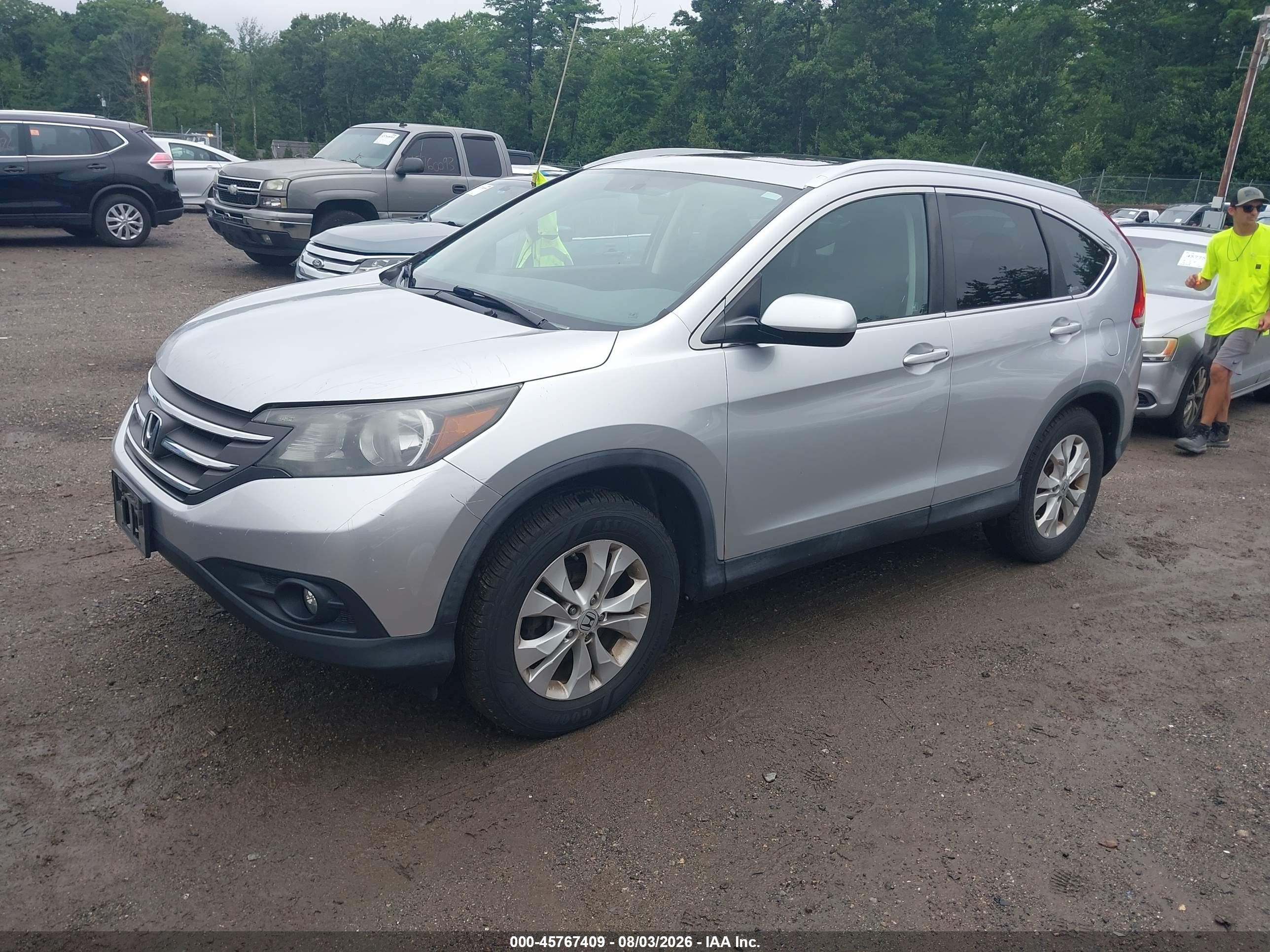 2012 Honda Cr-v Ex-l Silver vin: 2HKRM4H7XCH628613