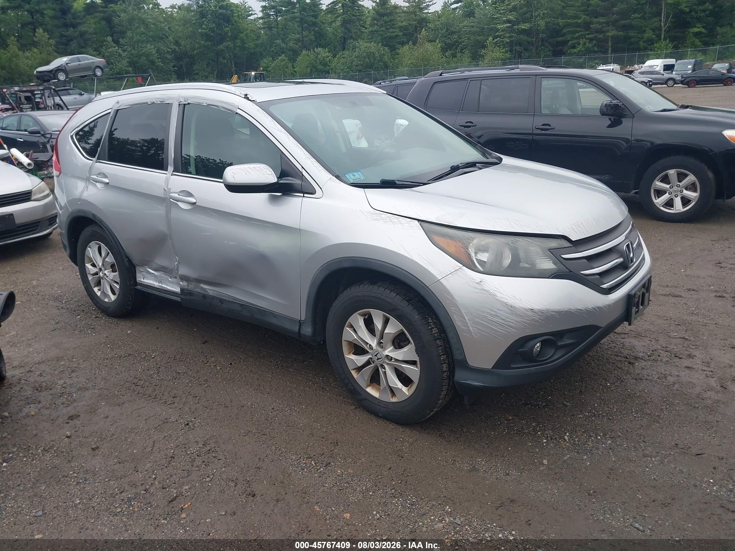 2012 Honda Cr-v Ex-l Silver vin: 2HKRM4H7XCH628613