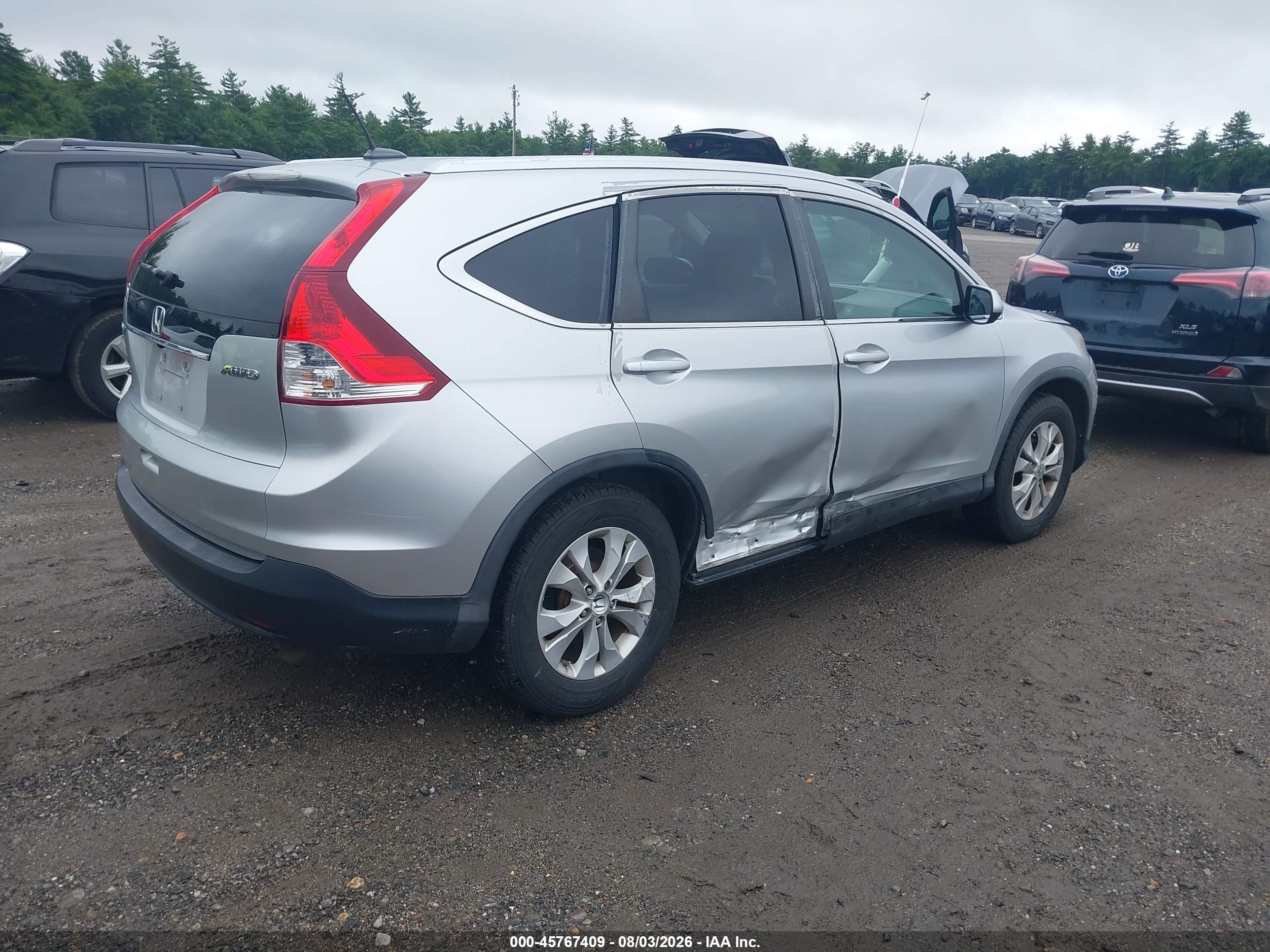 2012 Honda Cr-v Ex-l Silver vin: 2HKRM4H7XCH628613
