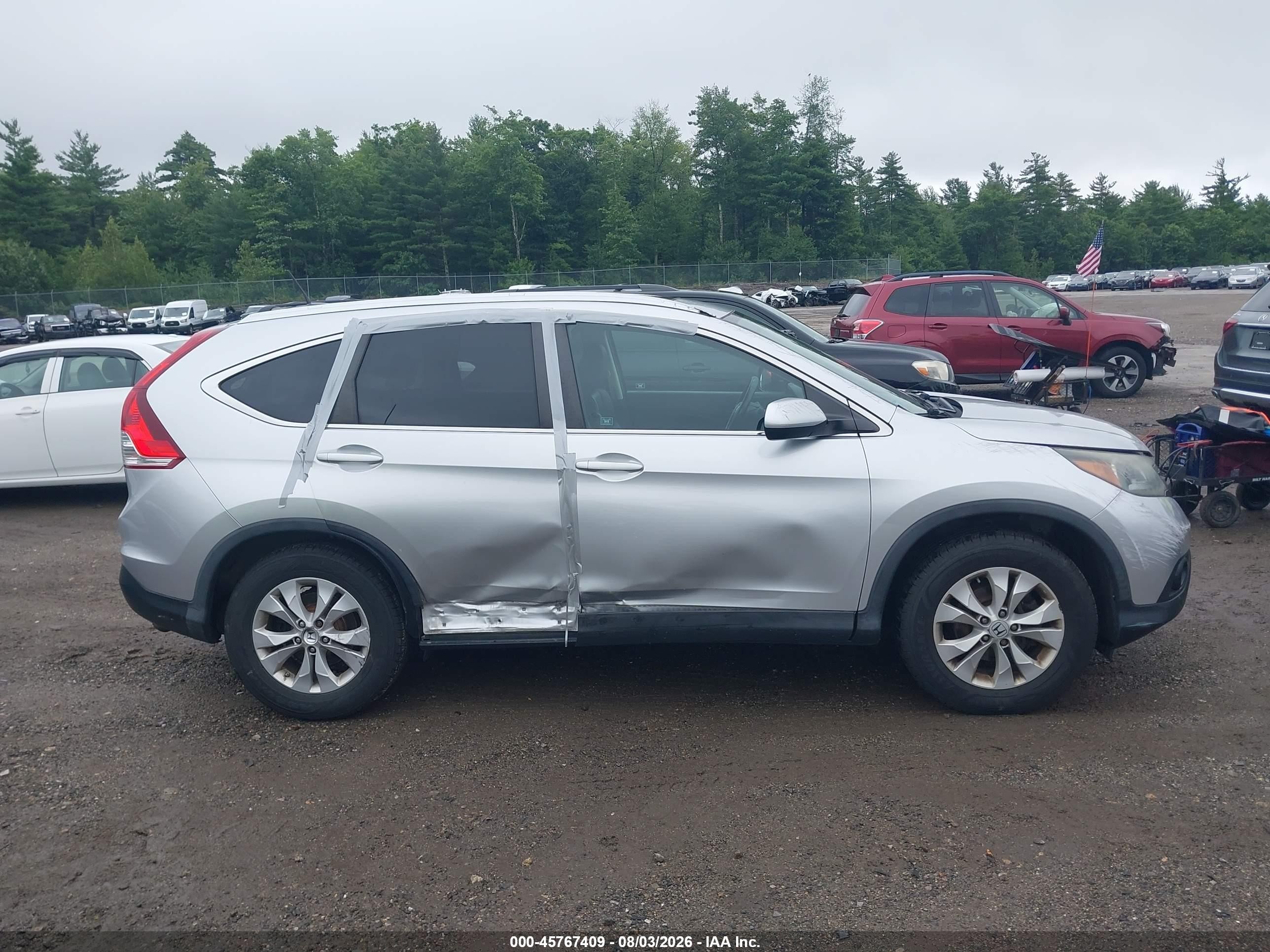 2012 Honda Cr-v Ex-l Silver vin: 2HKRM4H7XCH628613