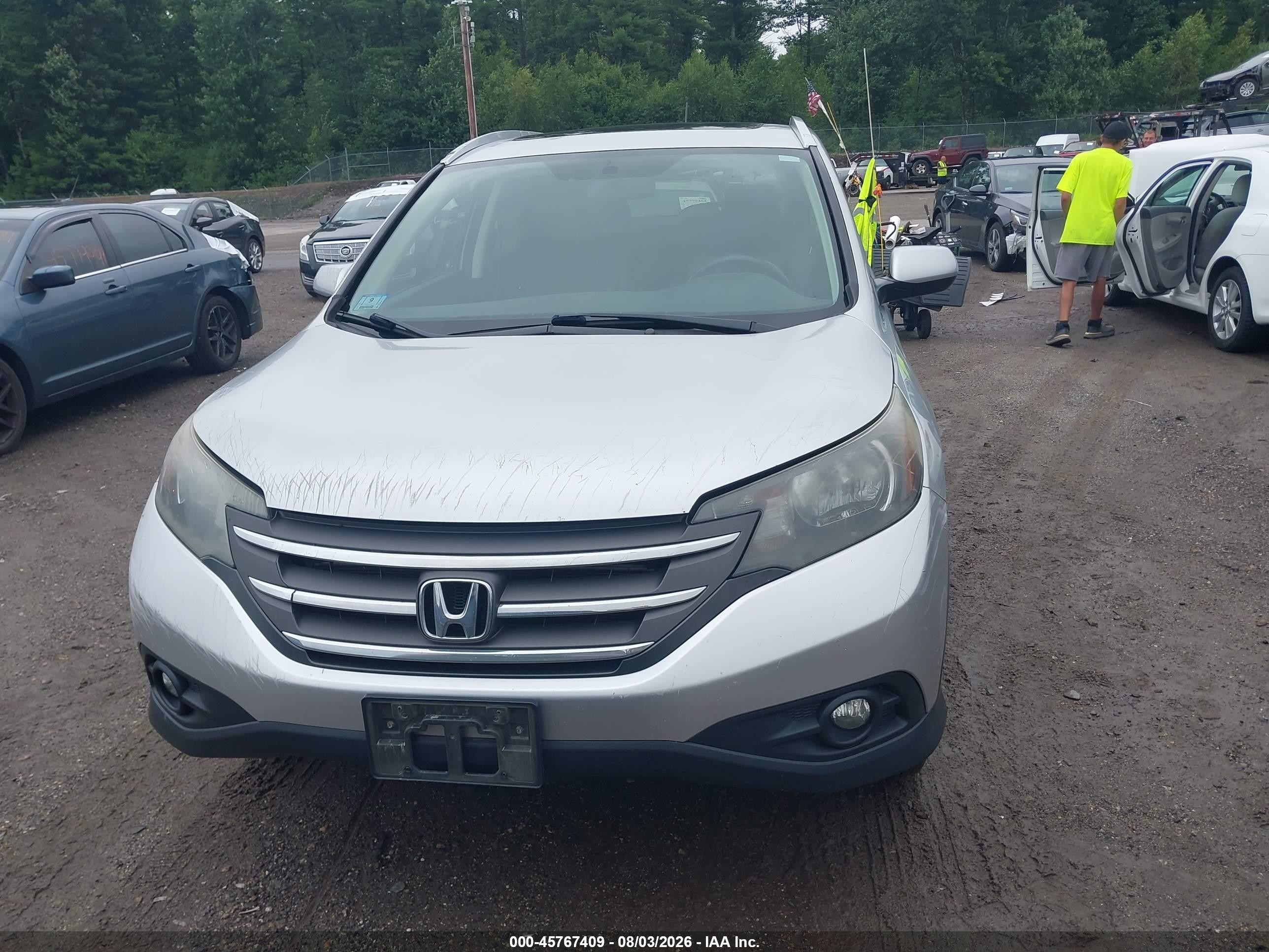 2012 Honda Cr-v Ex-l Silver vin: 2HKRM4H7XCH628613