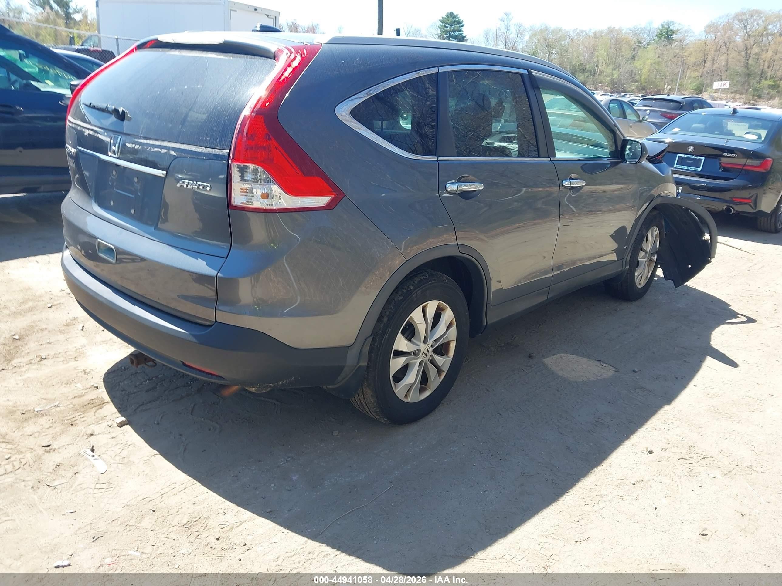 2013 Honda Cr-v Ex-l Серый vin: 2HKRM4H7XDH628631