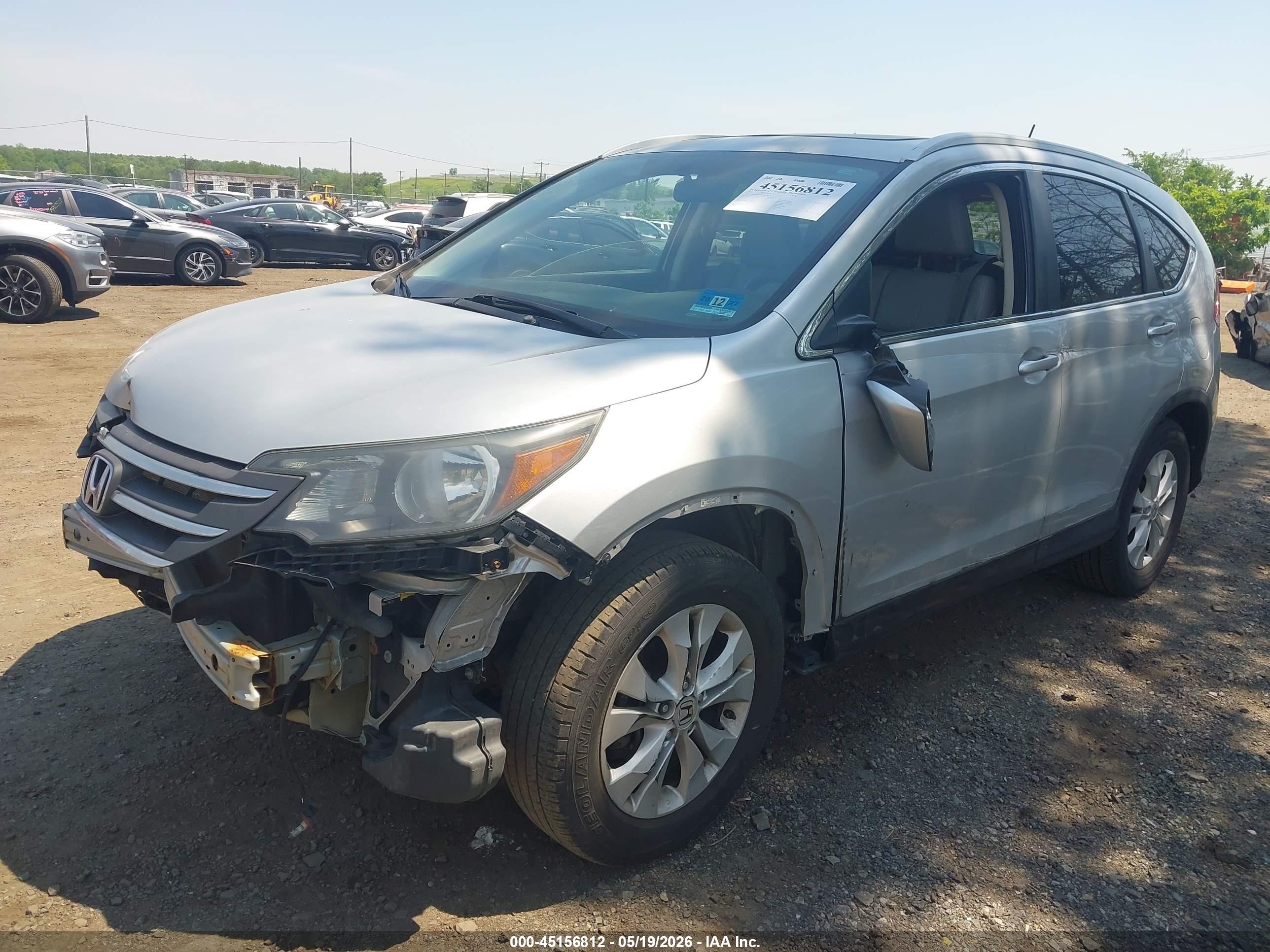 2013 Honda Cr-v Ex-l Серебряный vin: 2HKRM4H7XDH634347