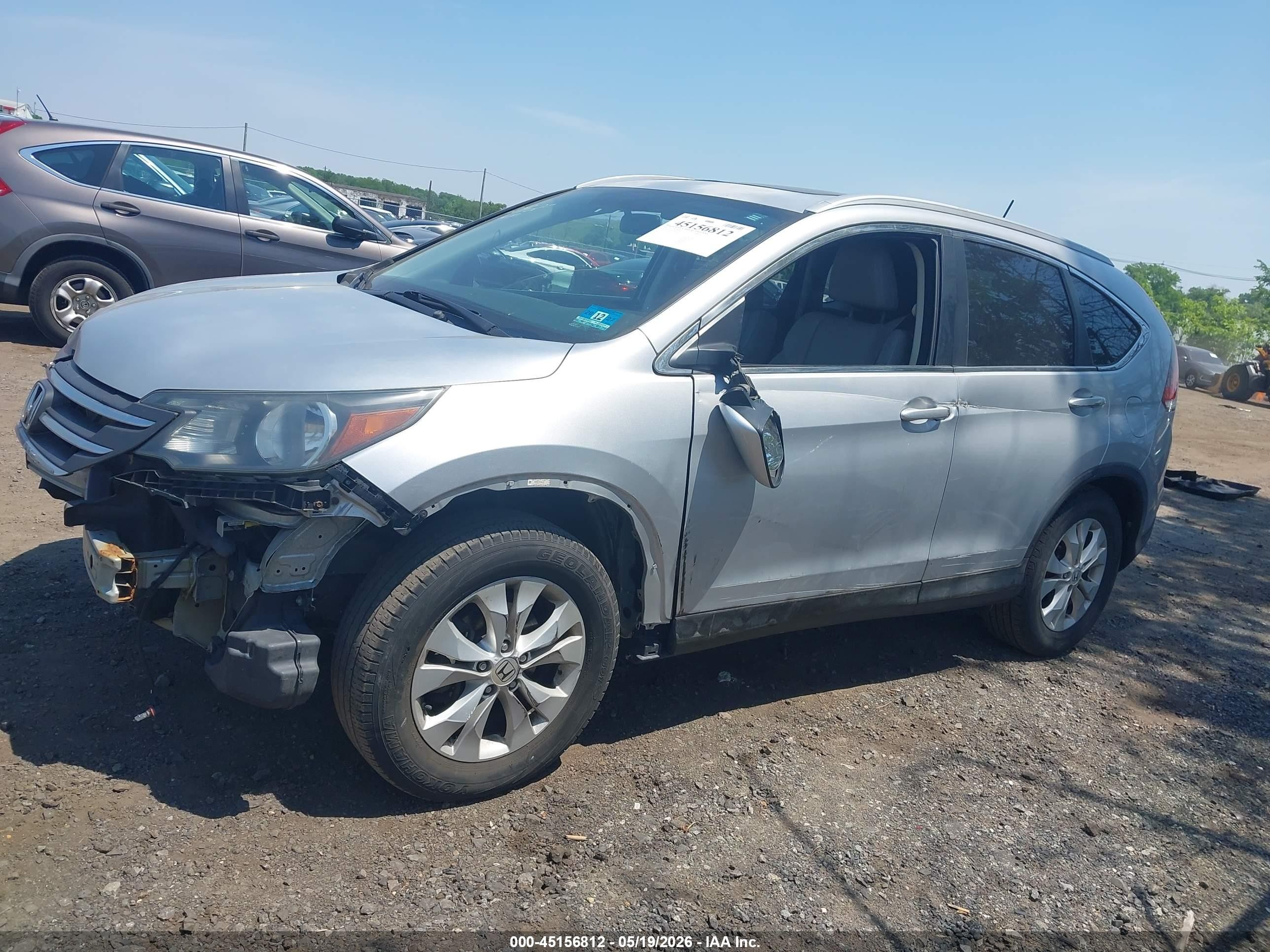 2013 Honda Cr-v Ex-l Серебряный vin: 2HKRM4H7XDH634347