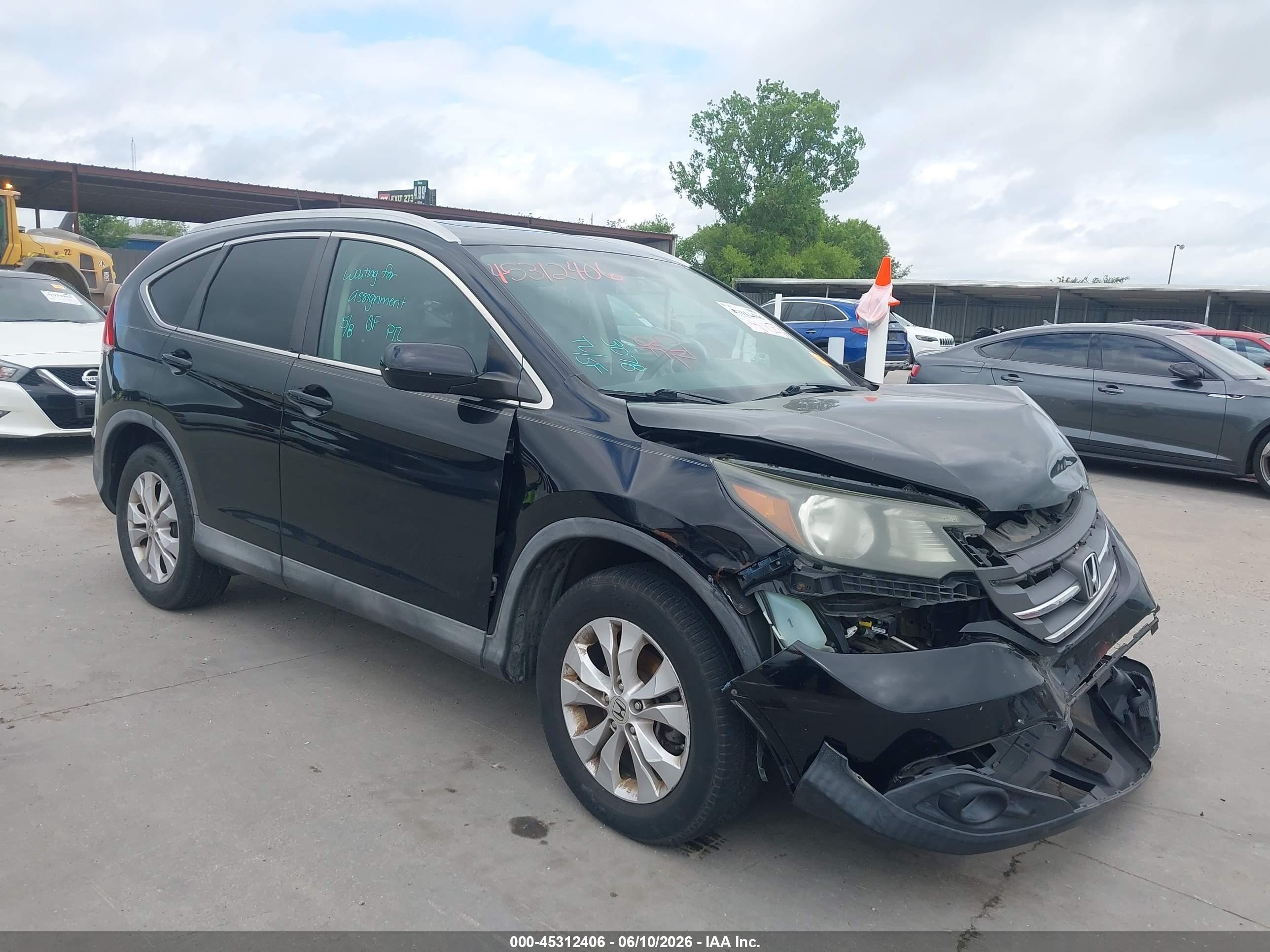 2013 Honda Cr-v Ex-l Black vin: 2HKRM4H7XDH682401