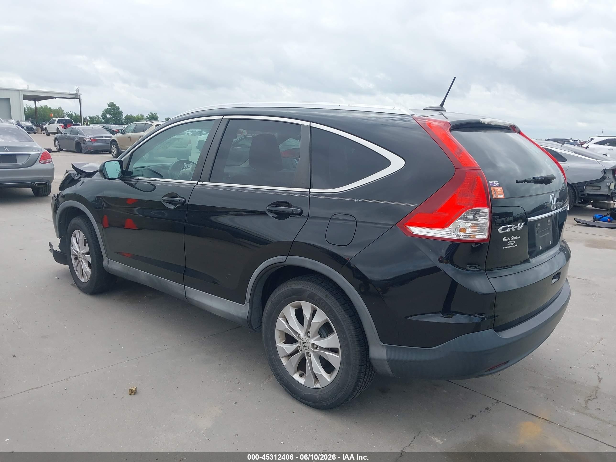 2013 Honda Cr-v Ex-l Black vin: 2HKRM4H7XDH682401
