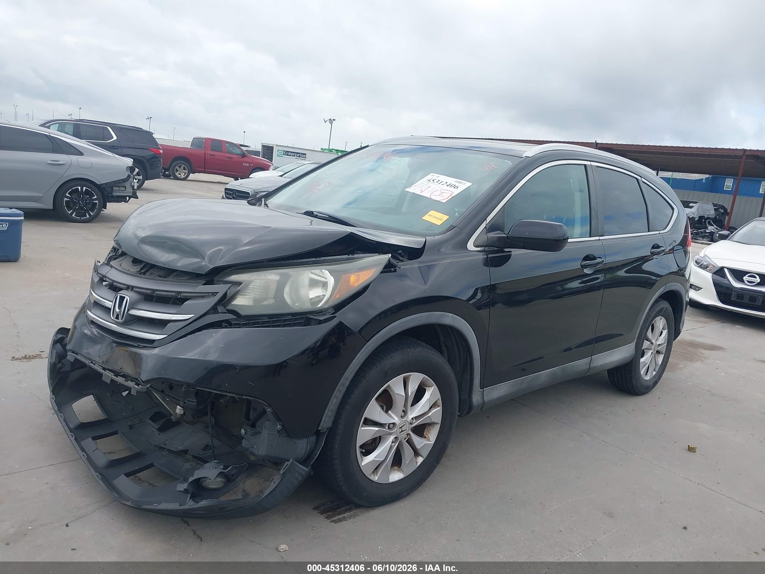 2013 Honda Cr-v Ex-l Black vin: 2HKRM4H7XDH682401