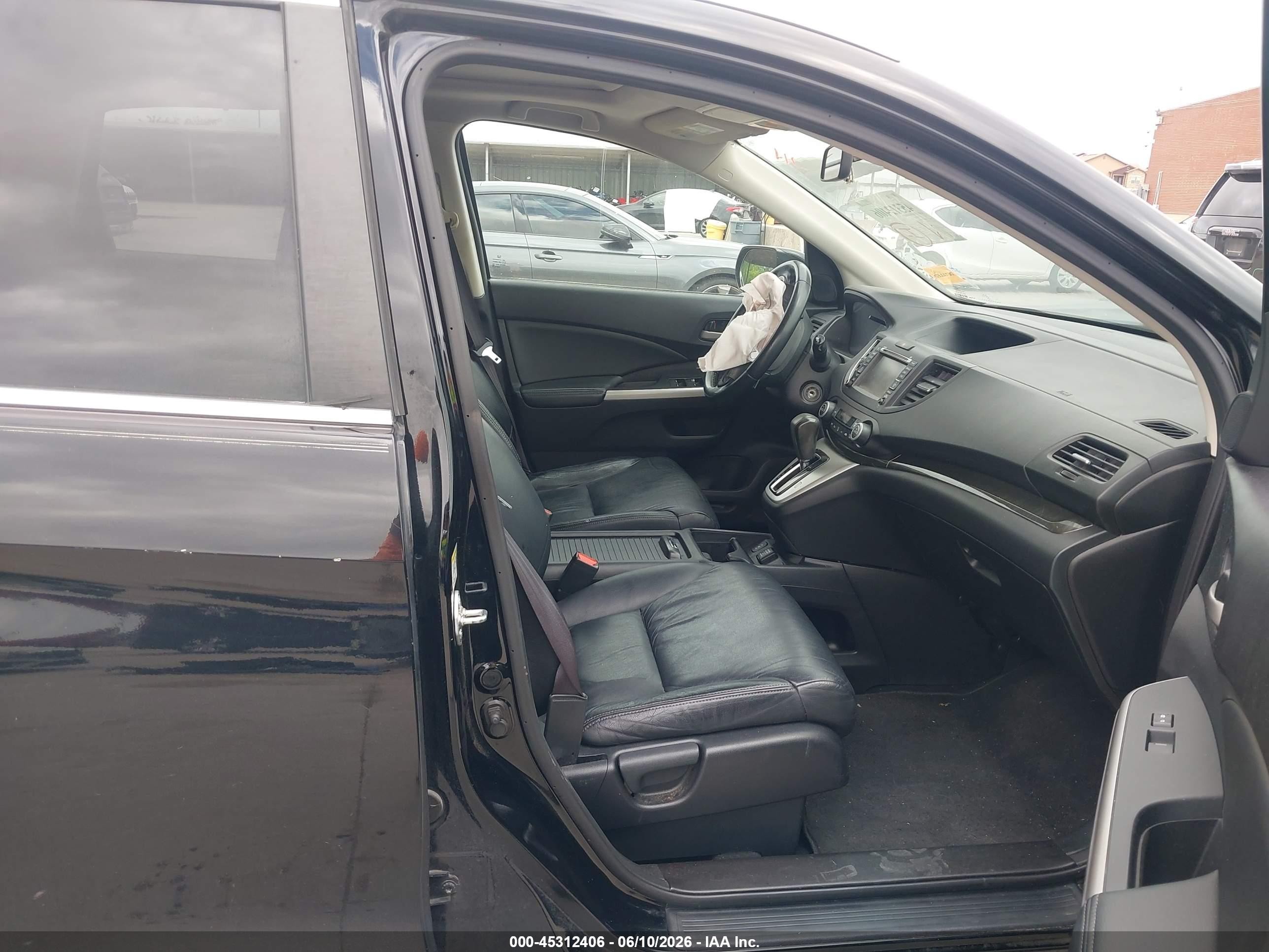 2013 Honda Cr-v Ex-l Black vin: 2HKRM4H7XDH682401