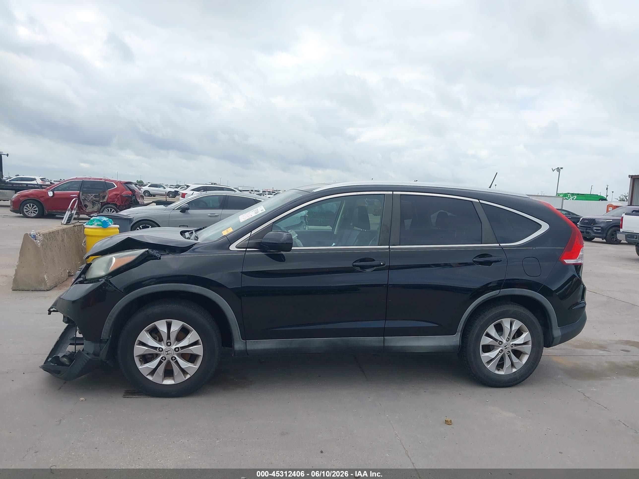 2013 Honda Cr-v Ex-l Black vin: 2HKRM4H7XDH682401
