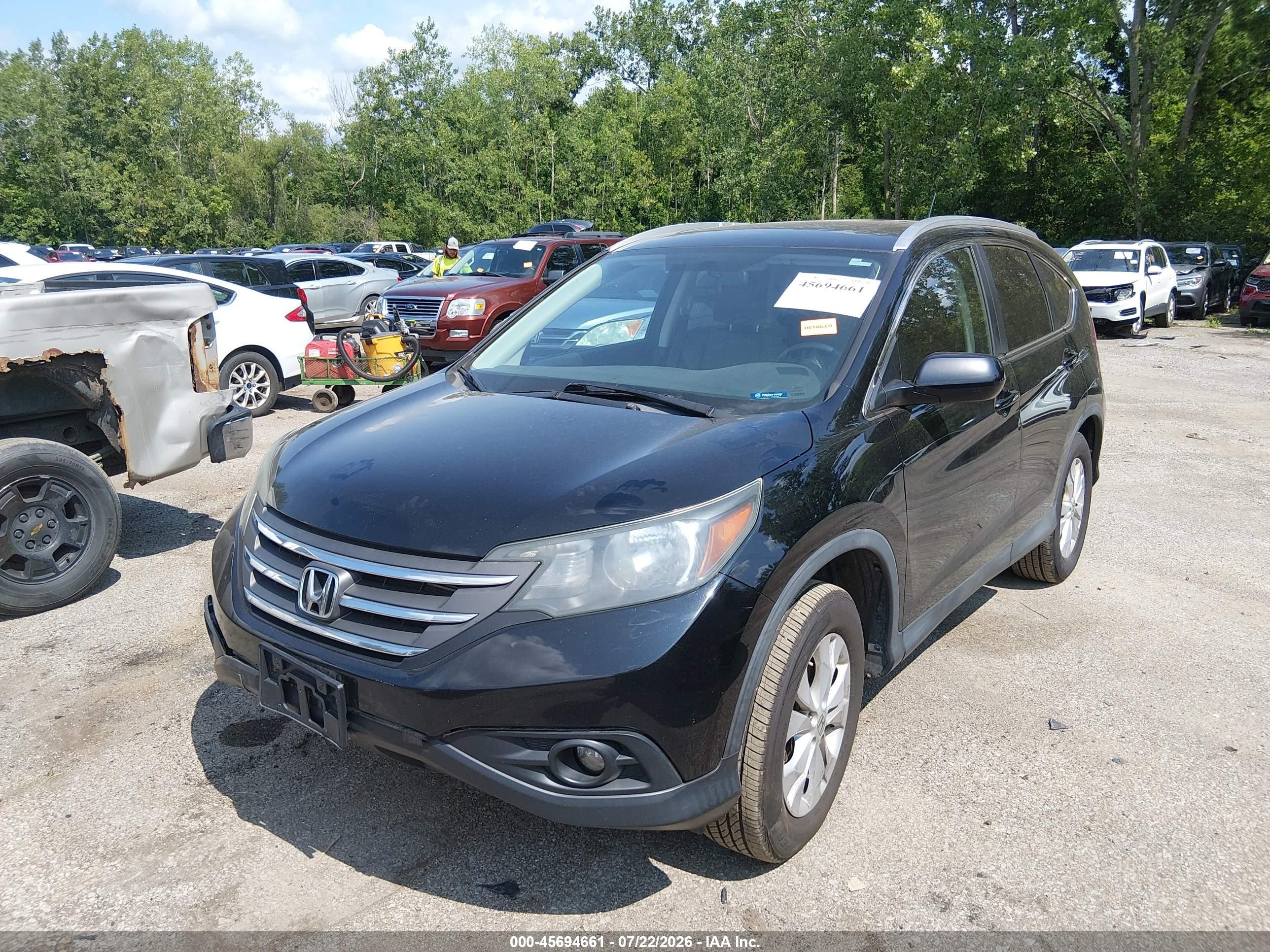 2013 Honda Cr-v Ex-l Black vin: 2HKRM4H7XDH684276