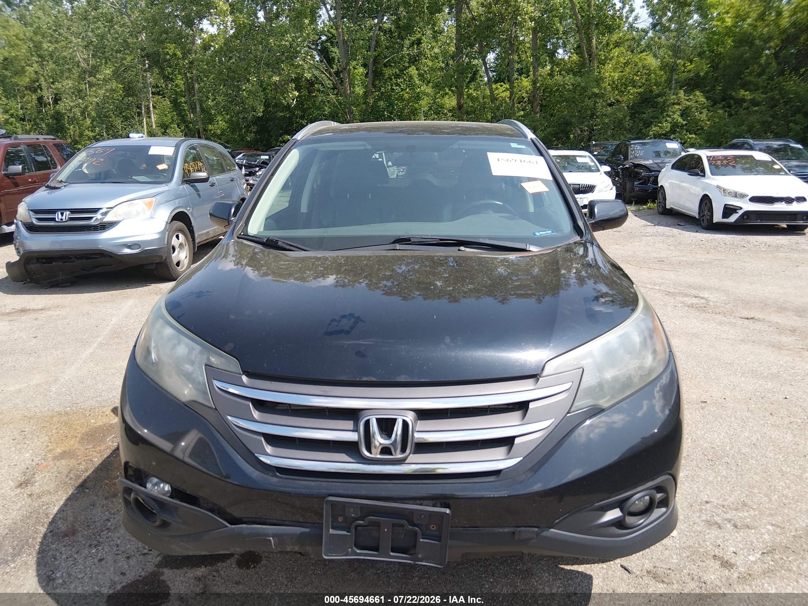2013 Honda Cr-v Ex-l Black vin: 2HKRM4H7XDH684276