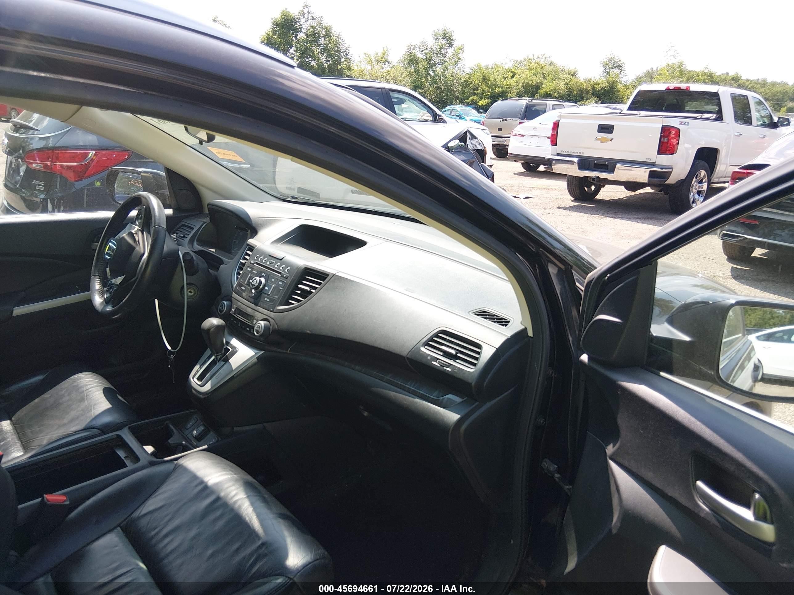 2013 Honda Cr-v Ex-l Black vin: 2HKRM4H7XDH684276