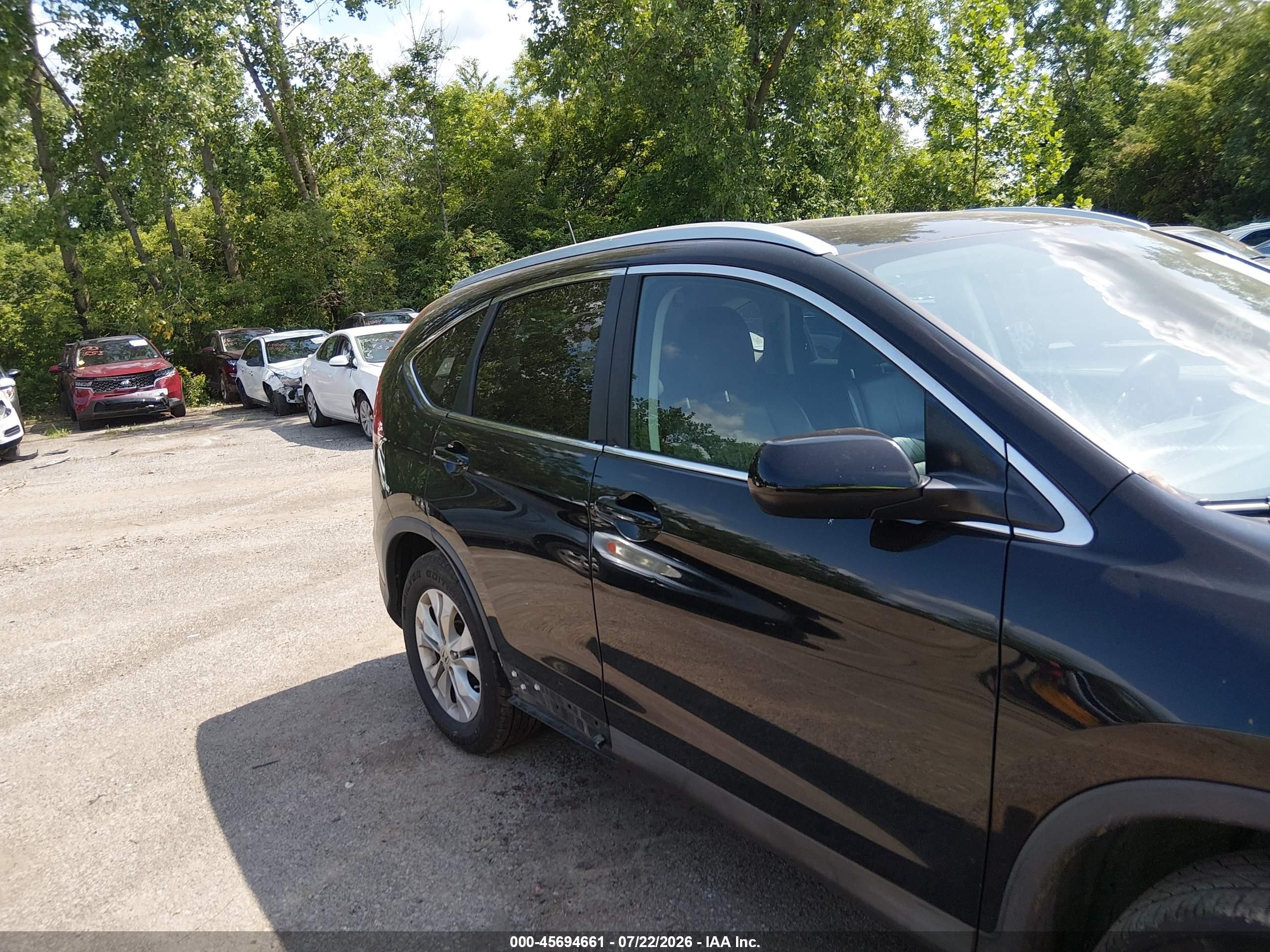 2013 Honda Cr-v Ex-l Black vin: 2HKRM4H7XDH684276
