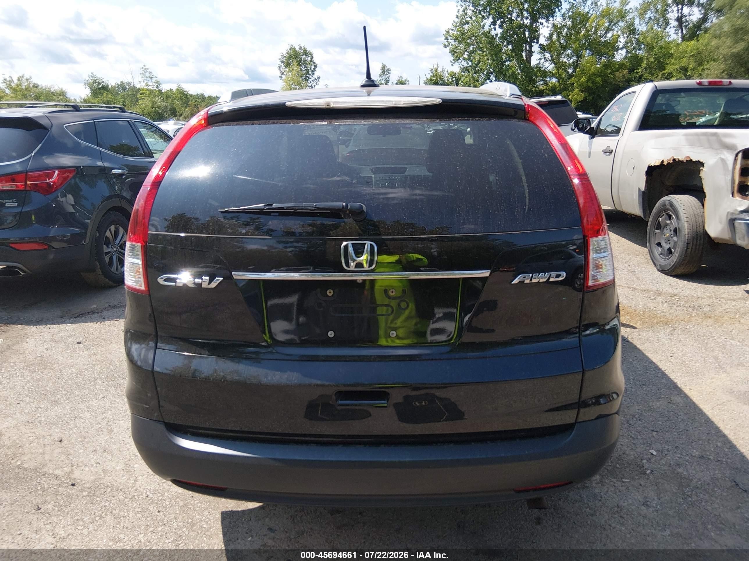 2013 Honda Cr-v Ex-l Black vin: 2HKRM4H7XDH684276