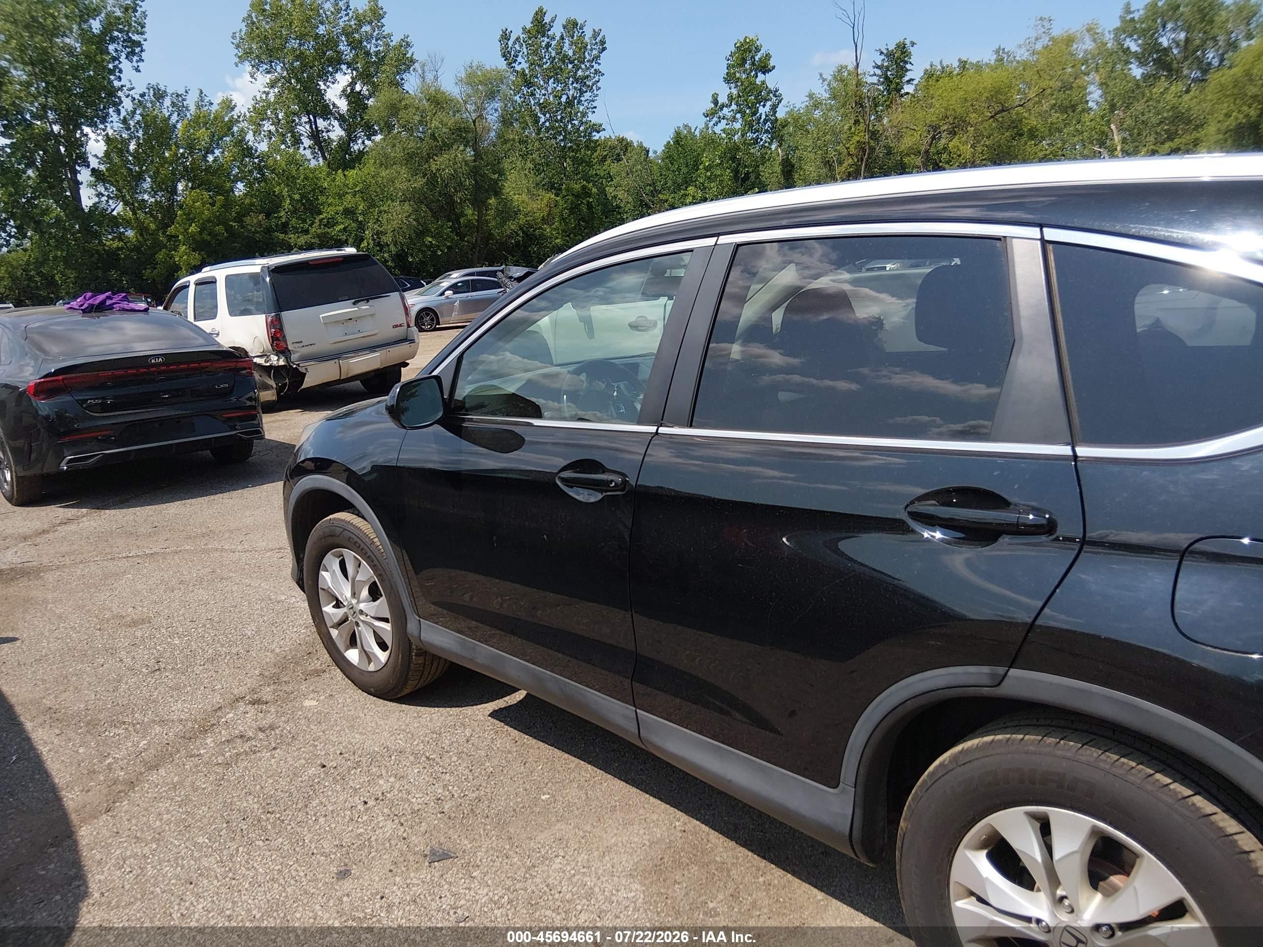 2013 Honda Cr-v Ex-l Black vin: 2HKRM4H7XDH684276