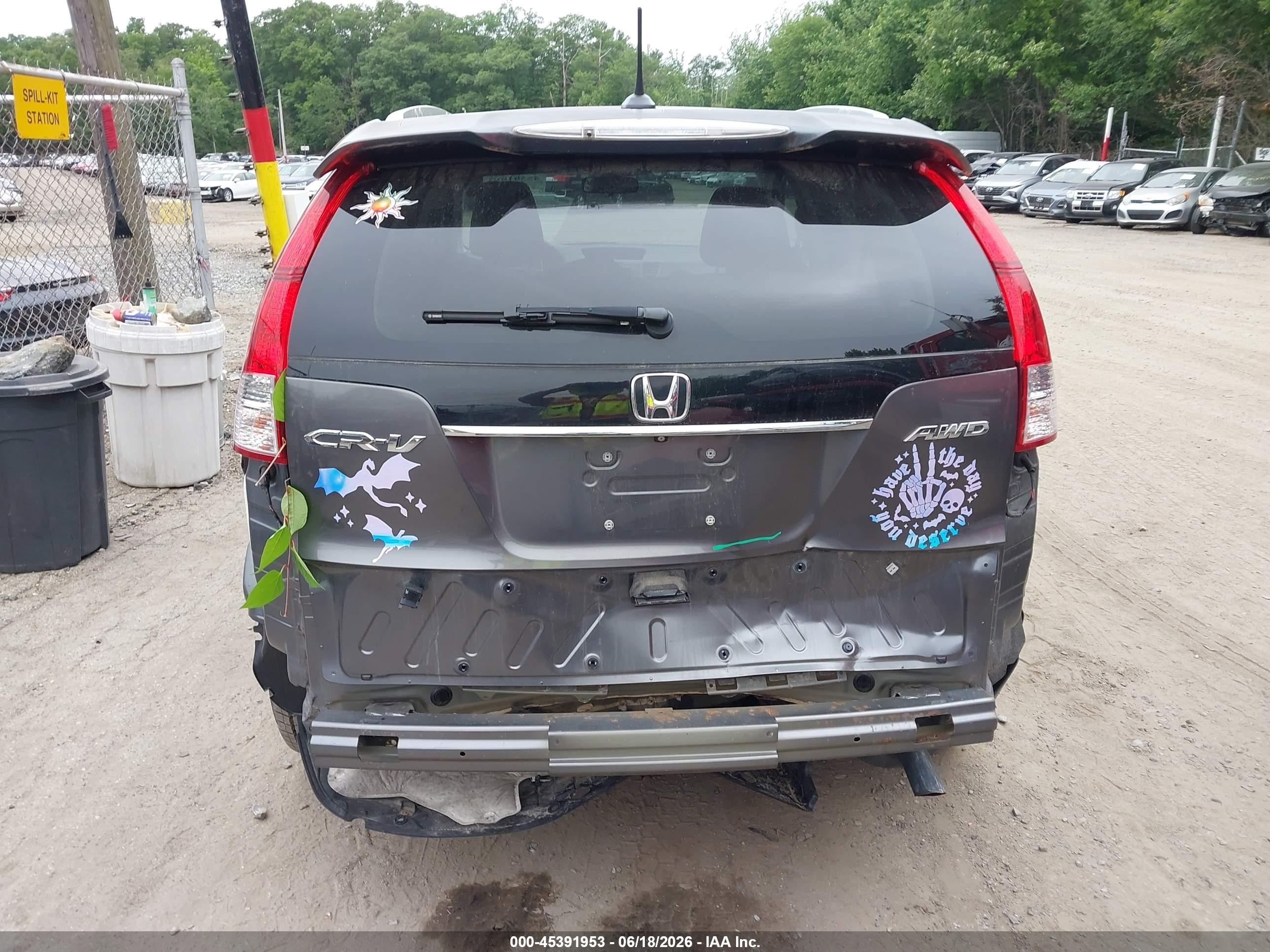 2014 Honda Cr-v Ex-l Gray vin: 2HKRM4H7XEH601057
