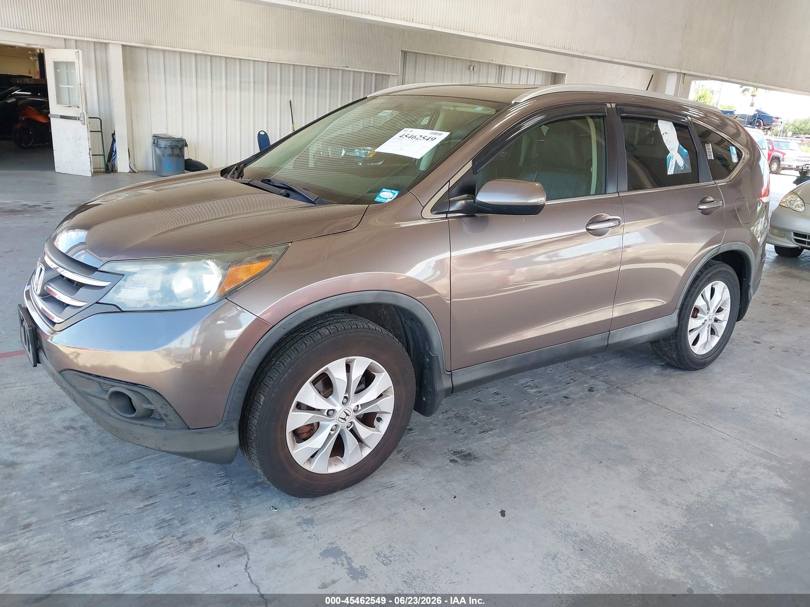 2014 Honda Cr-v Ex-l Brown vin: 2HKRM4H7XEH623592