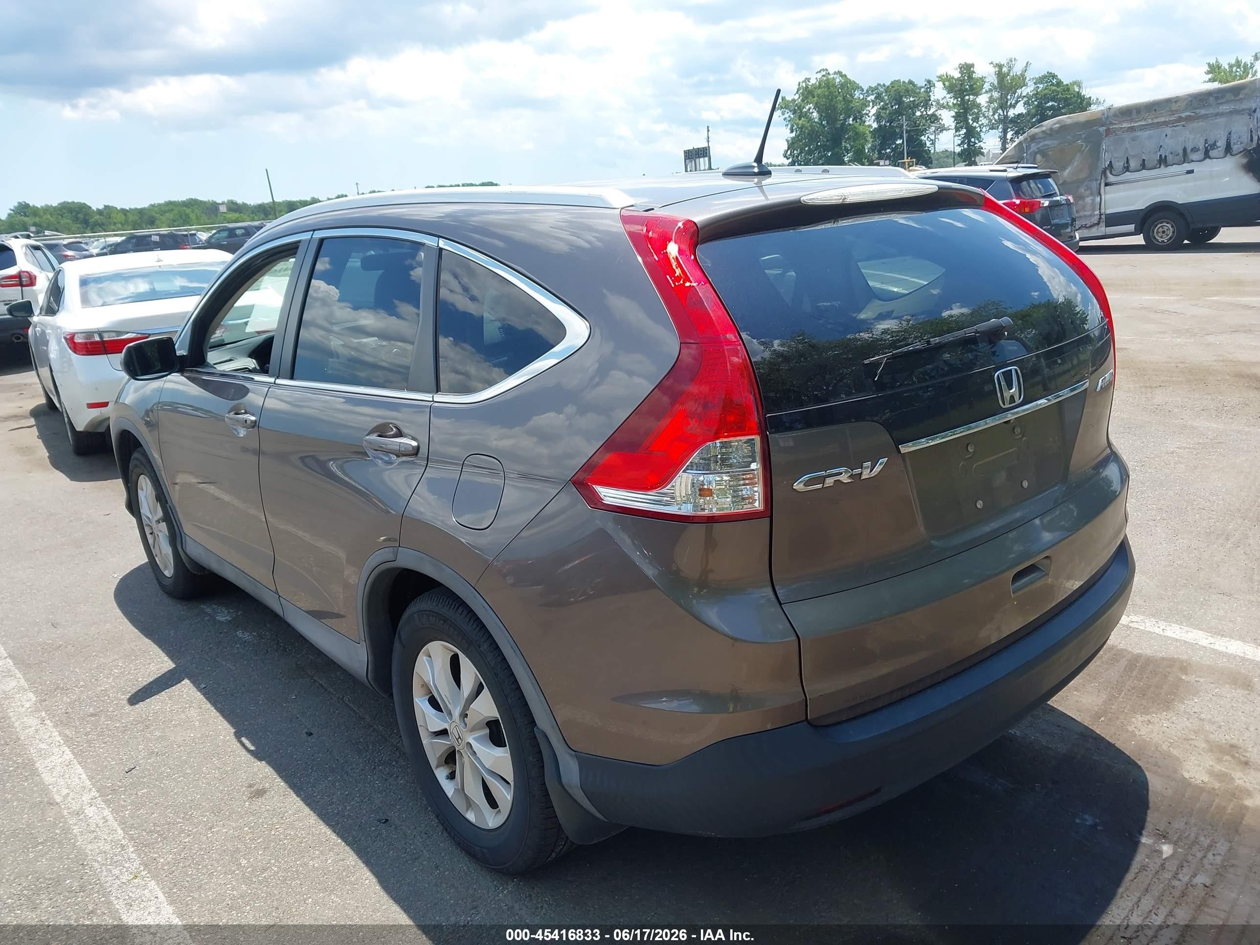 2014 Honda Cr-v Ex-l Brown vin: 2HKRM4H7XEH623608