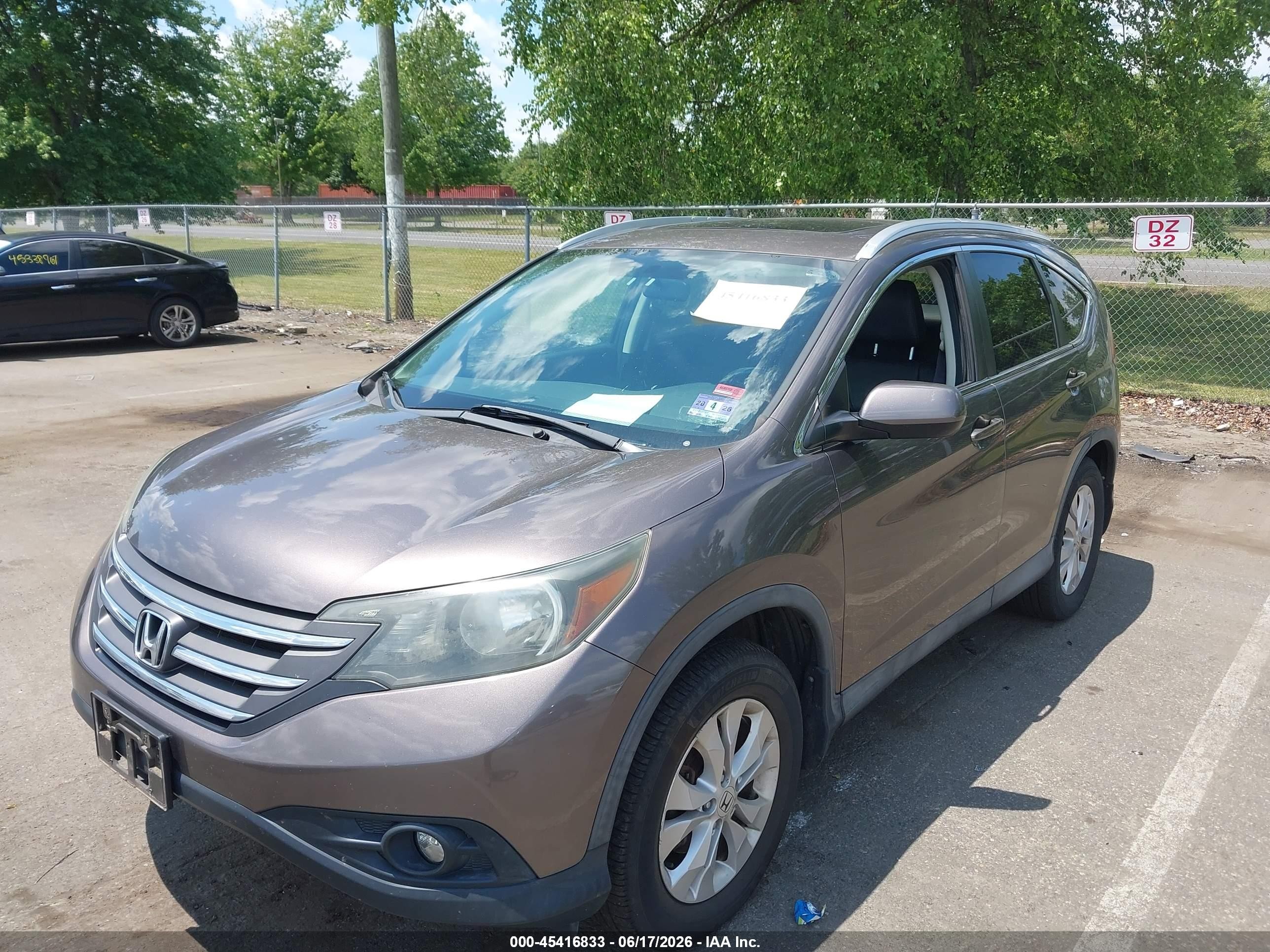 2014 Honda Cr-v Ex-l Brown vin: 2HKRM4H7XEH623608