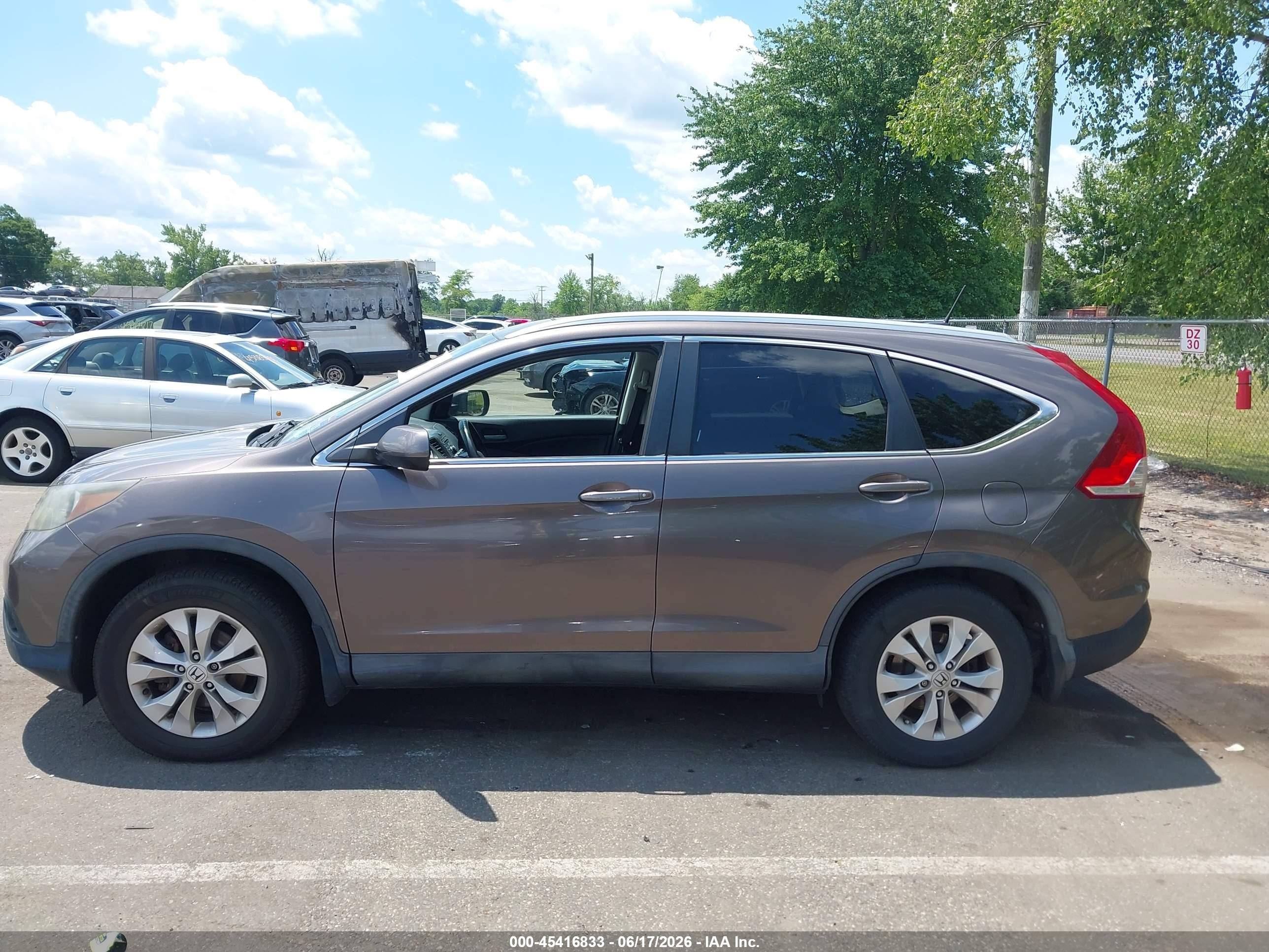 2014 Honda Cr-v Ex-l Brown vin: 2HKRM4H7XEH623608