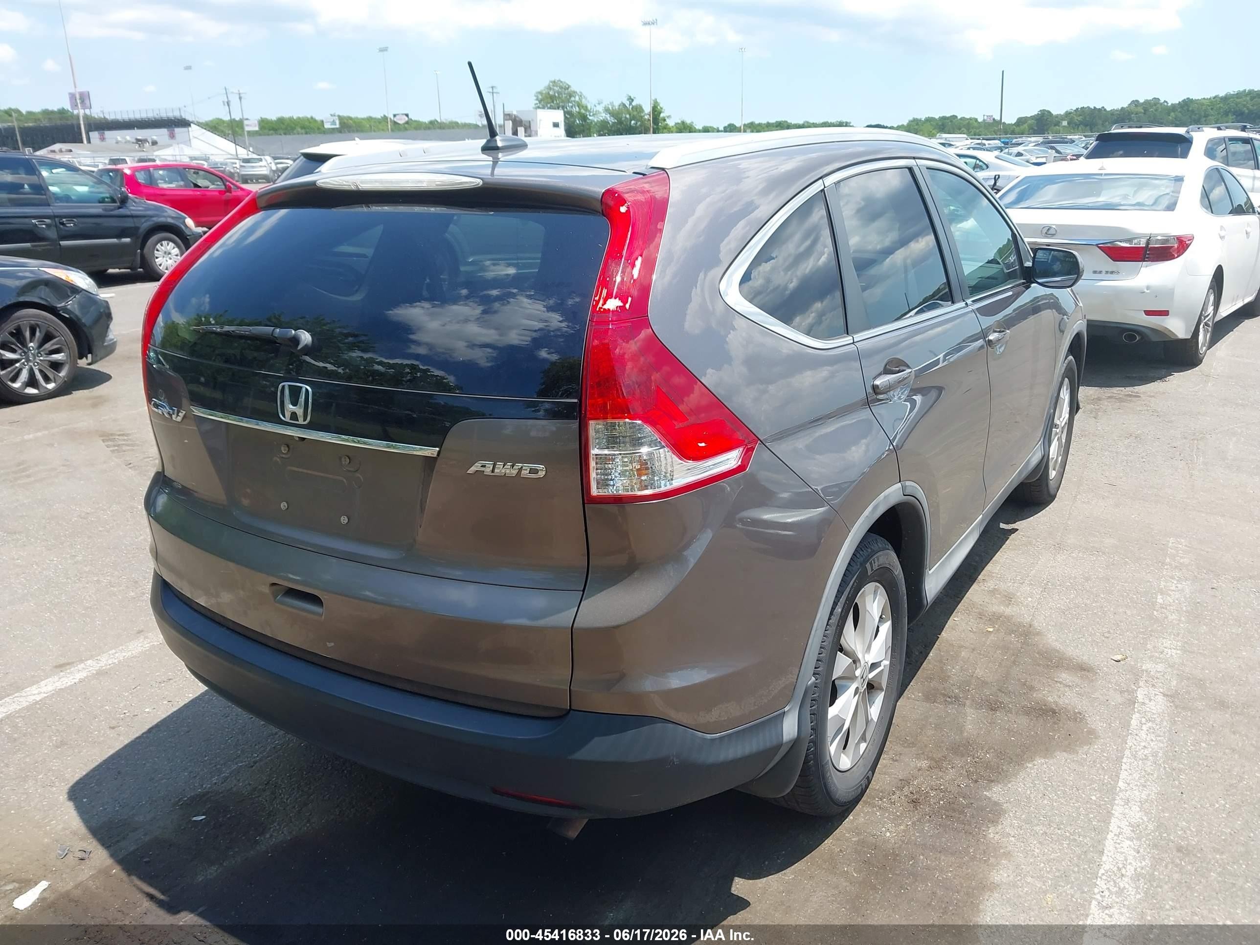 2014 Honda Cr-v Ex-l Brown vin: 2HKRM4H7XEH623608