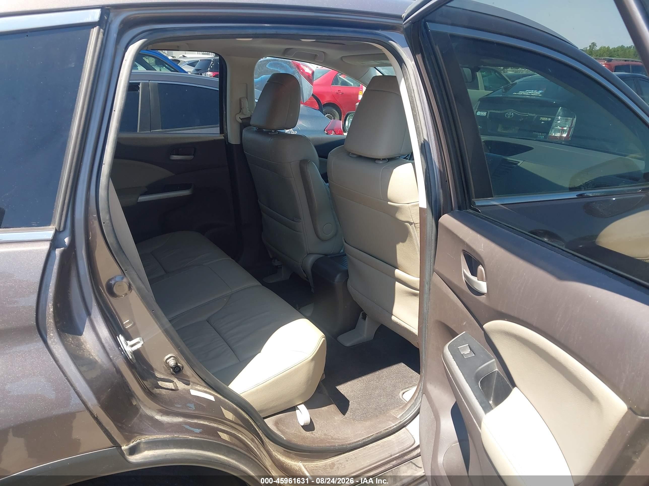 2014 Honda Cr-v Ex-l Brown vin: 2HKRM4H7XEH655104