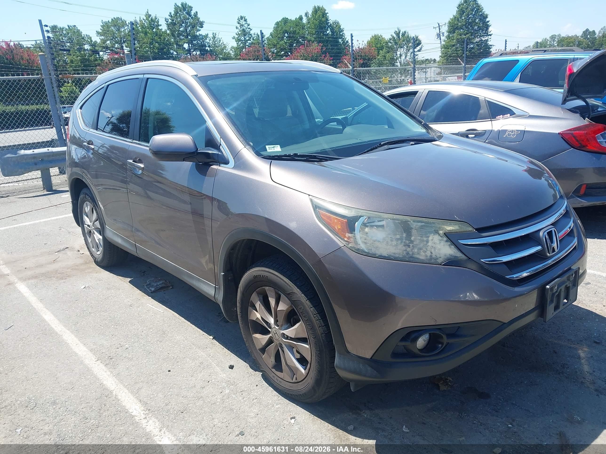 2014 Honda Cr-v Ex-l Brown vin: 2HKRM4H7XEH655104