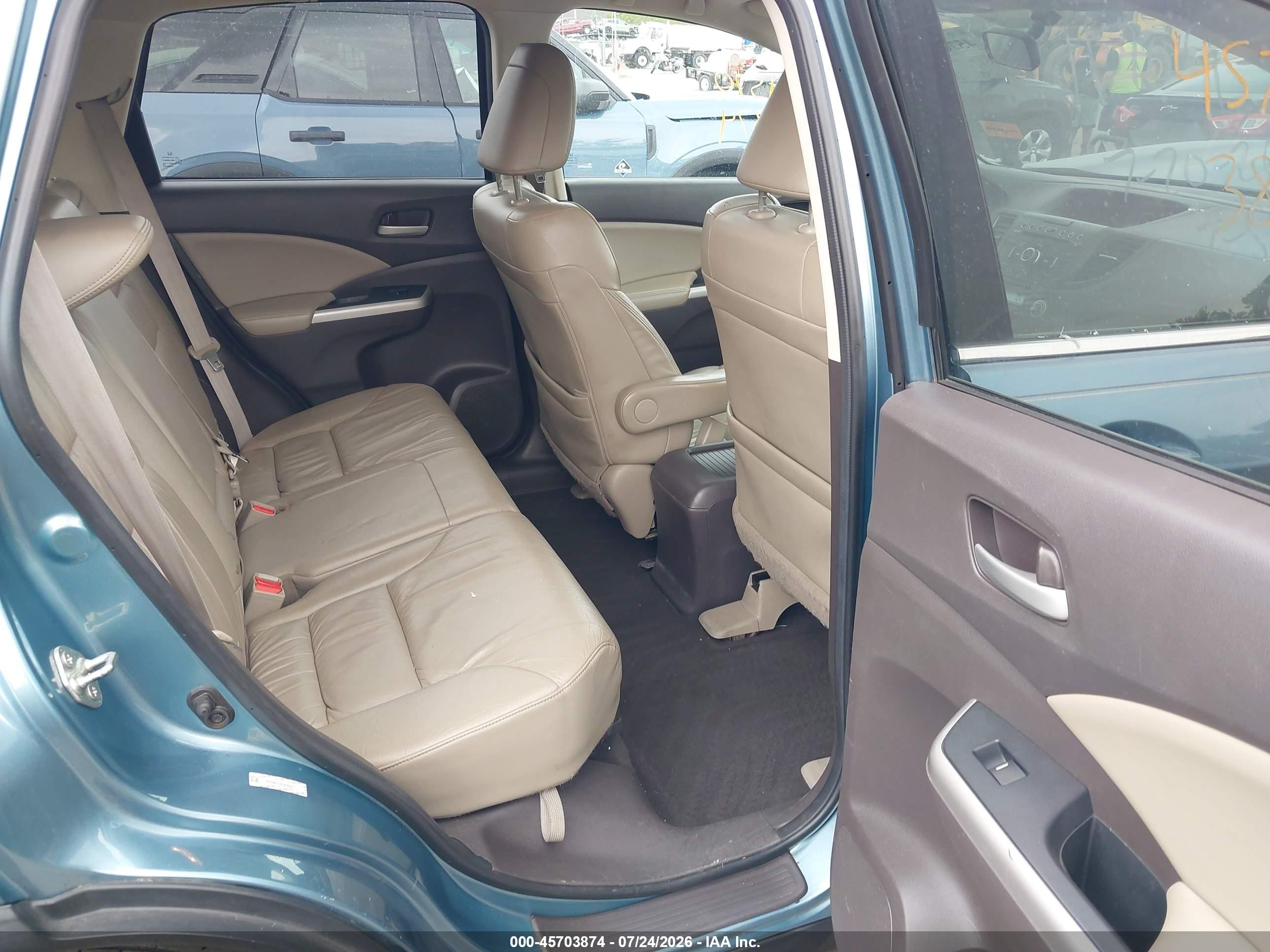2014 Honda Cr-v Ex-l Blue vin: 2HKRM4H7XEH656527