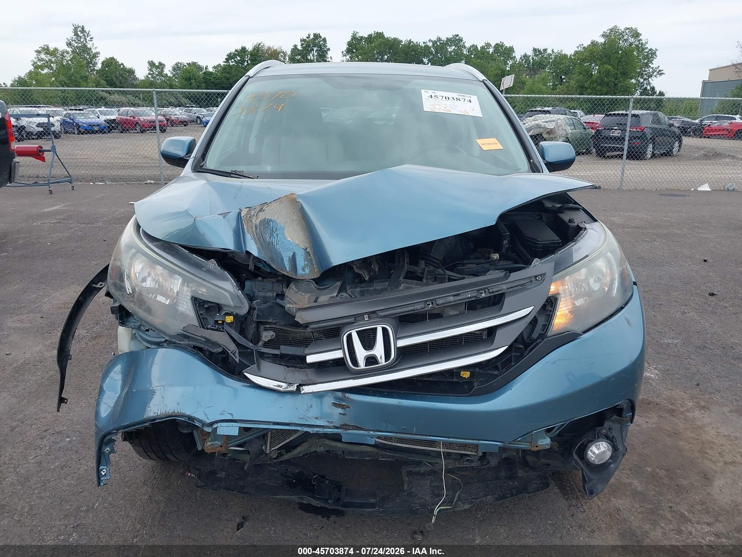 2014 Honda Cr-v Ex-l Blue vin: 2HKRM4H7XEH656527