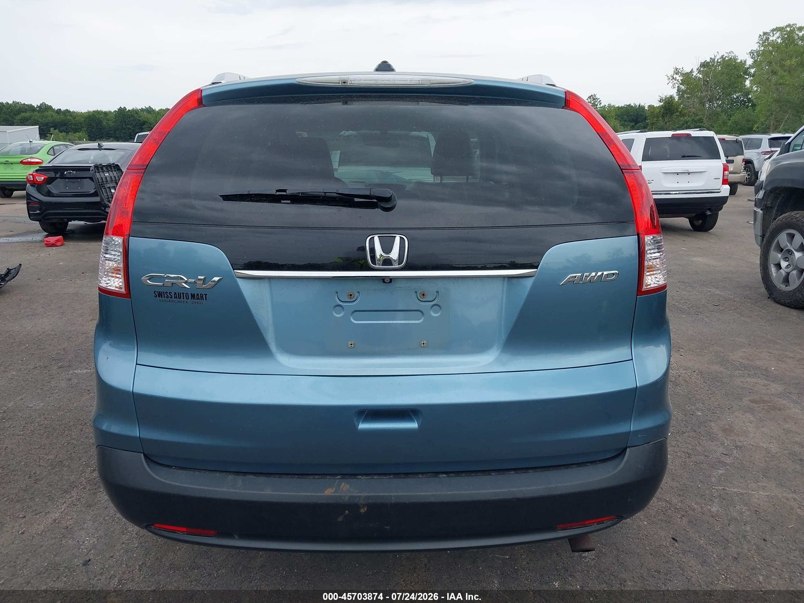 2014 Honda Cr-v Ex-l Blue vin: 2HKRM4H7XEH656527