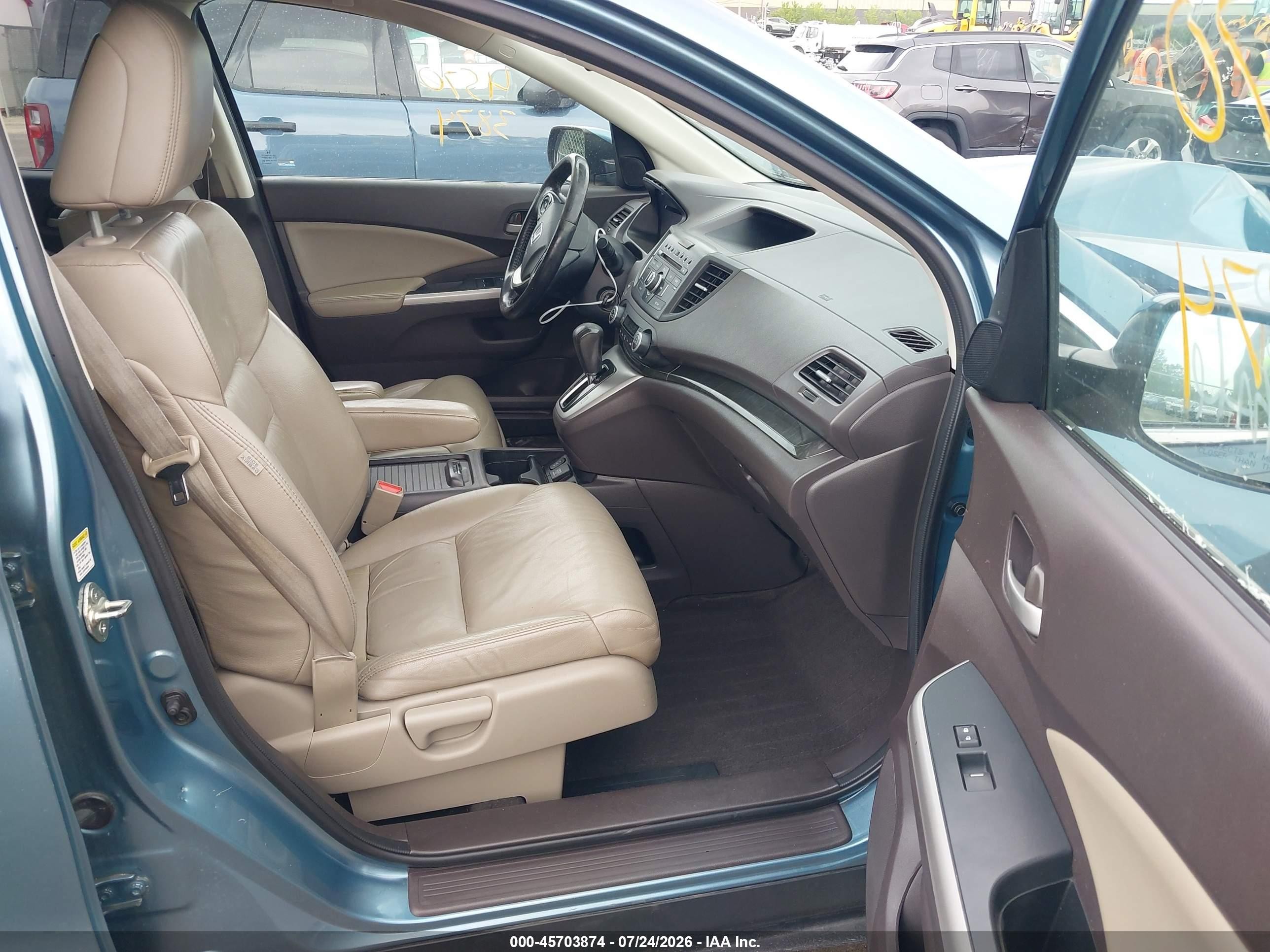 2014 Honda Cr-v Ex-l Blue vin: 2HKRM4H7XEH656527