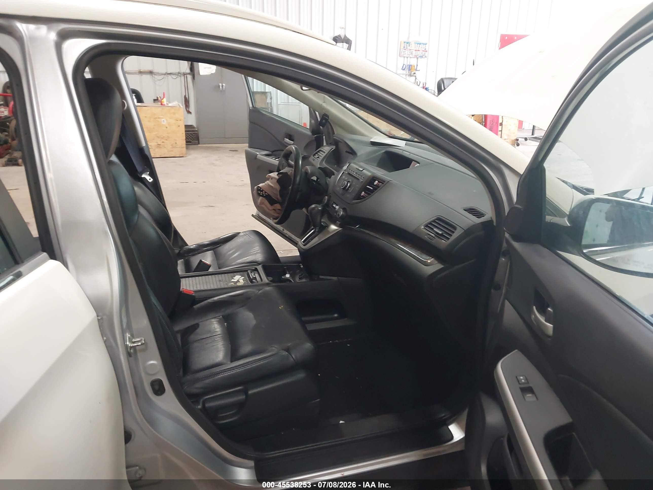 2014 Honda Cr-v Ex-l White vin: 2HKRM4H7XEH677622