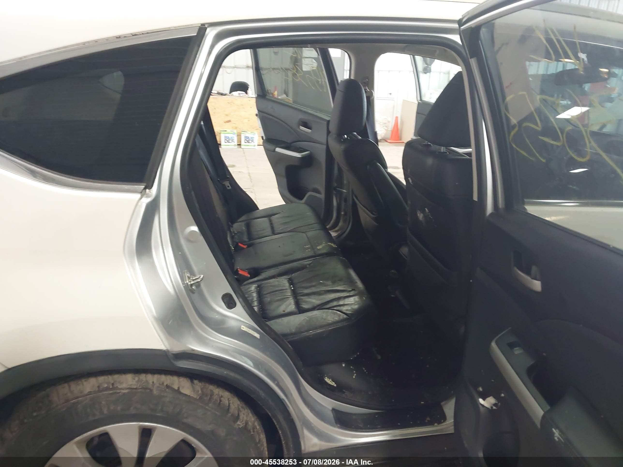 2014 Honda Cr-v Ex-l White vin: 2HKRM4H7XEH677622