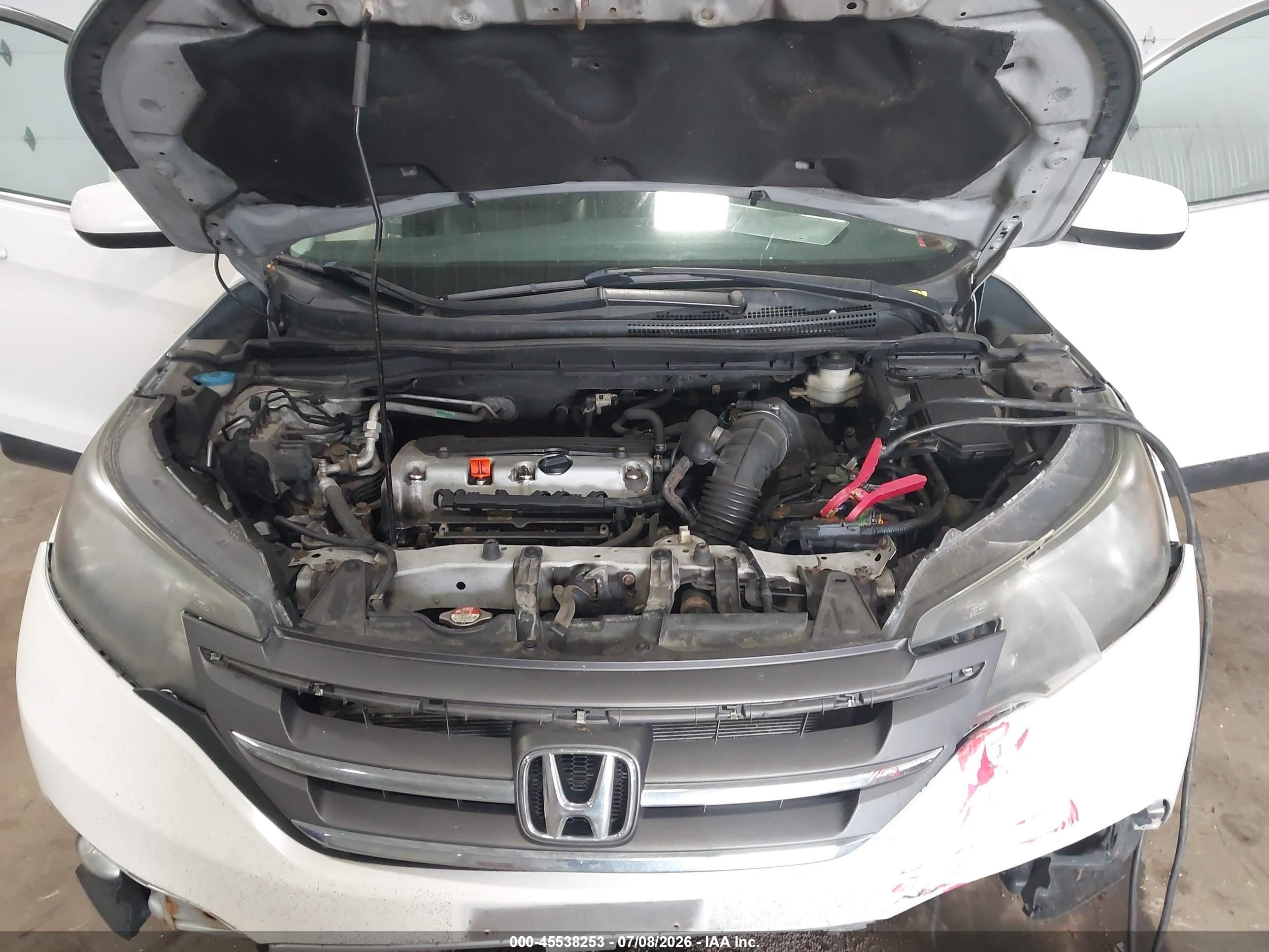 2014 Honda Cr-v Ex-l White vin: 2HKRM4H7XEH677622