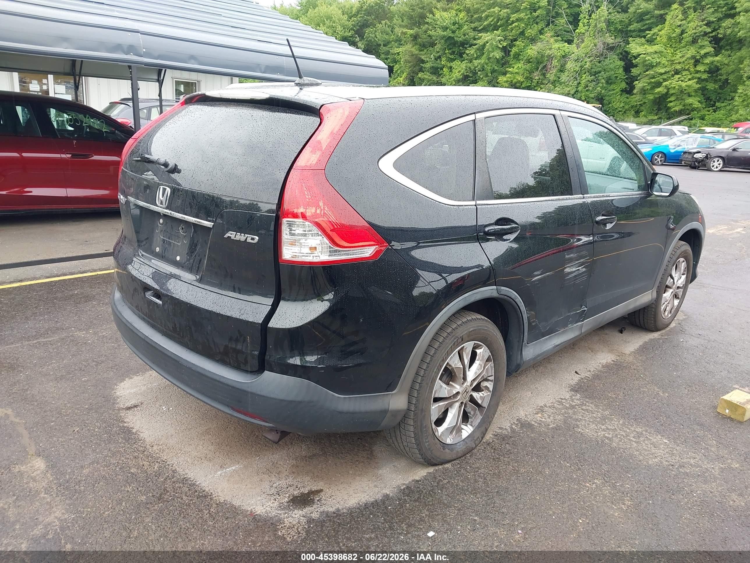 2014 Honda Cr-v Ex-l Черный vin: 2HKRM4H7XEH677779