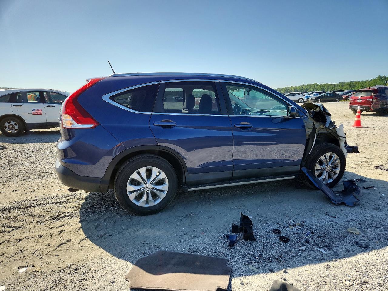 2014 Honda Cr-v Exl Blue vin: 2HKRM4H7XEH700266