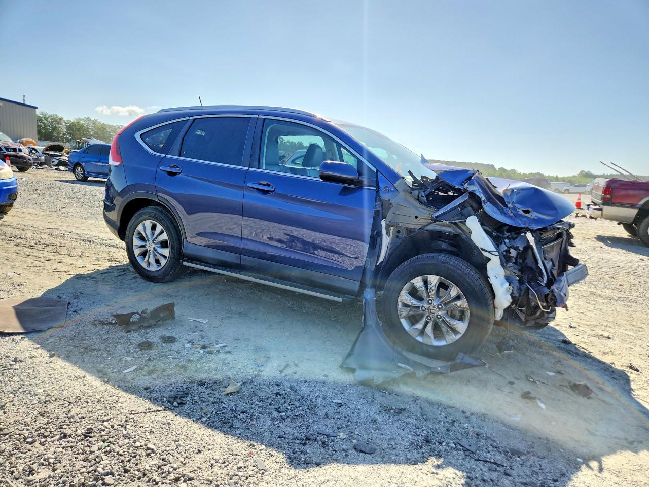2014 Honda Cr-v Exl Blue vin: 2HKRM4H7XEH700266