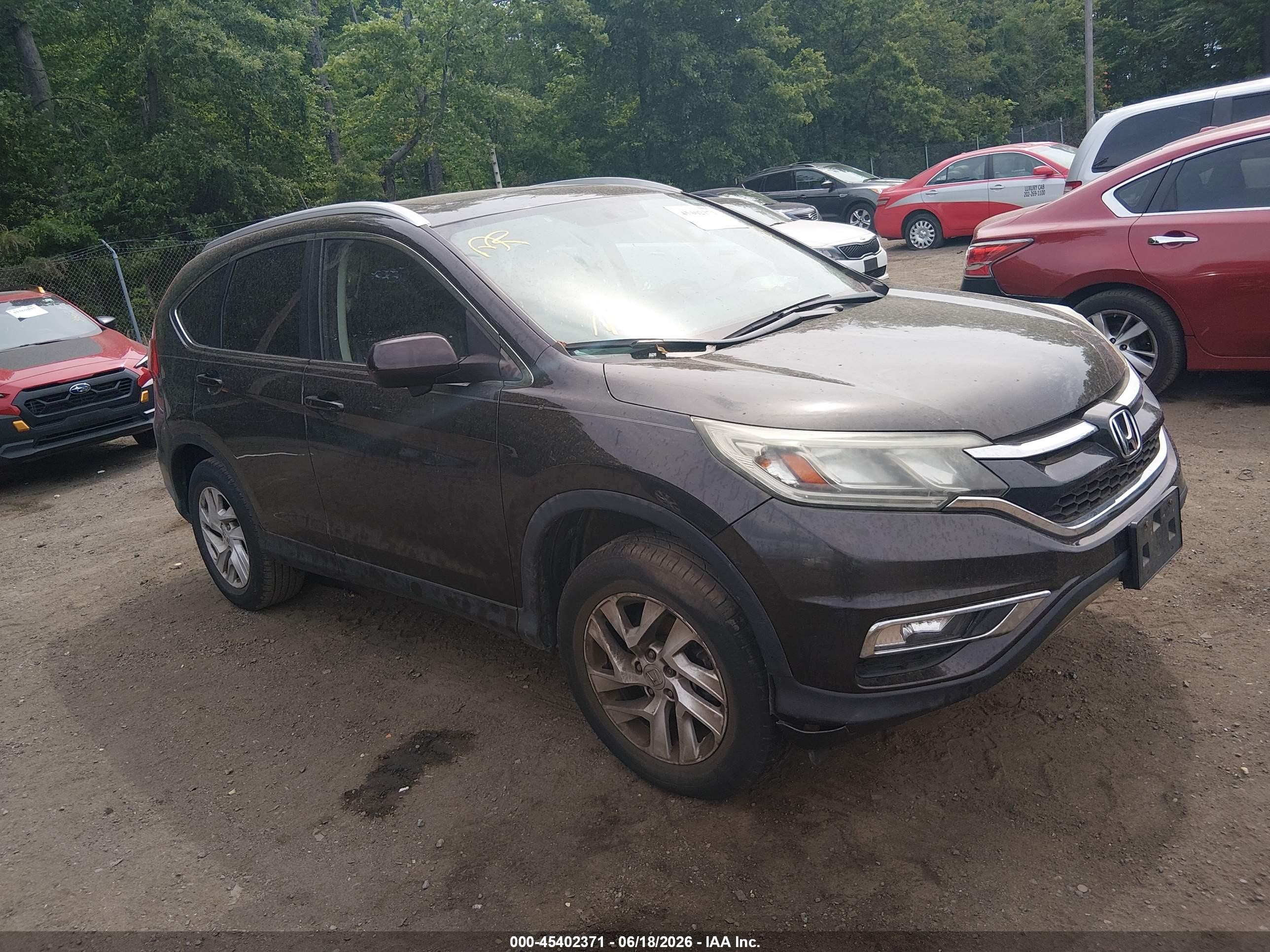 2015 Honda Cr-v Ex-l Черный vin: 2HKRM4H7XFH609404