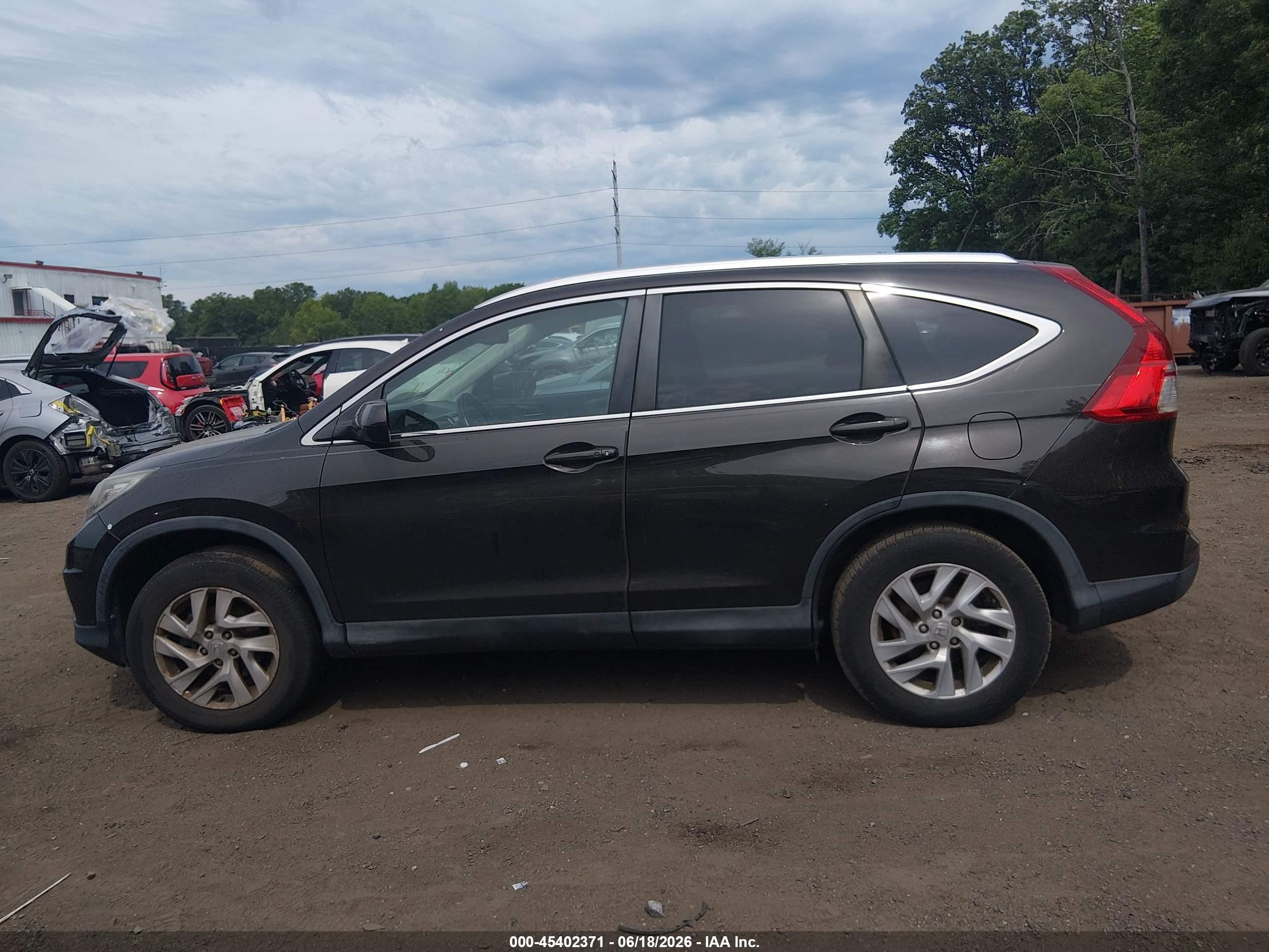 2015 Honda Cr-v Ex-l Black vin: 2HKRM4H7XFH609404