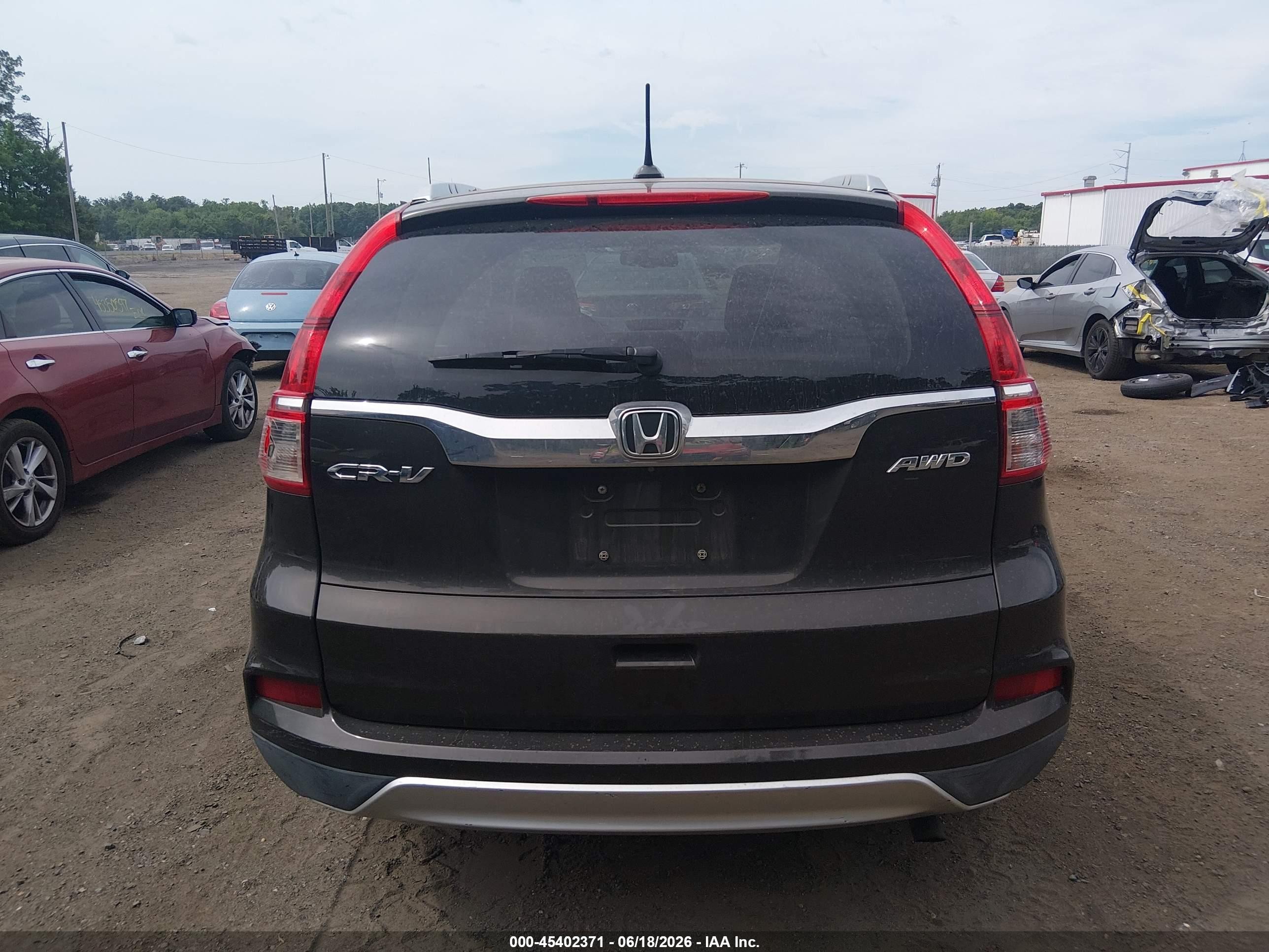 2015 Honda Cr-v Ex-l Black vin: 2HKRM4H7XFH609404