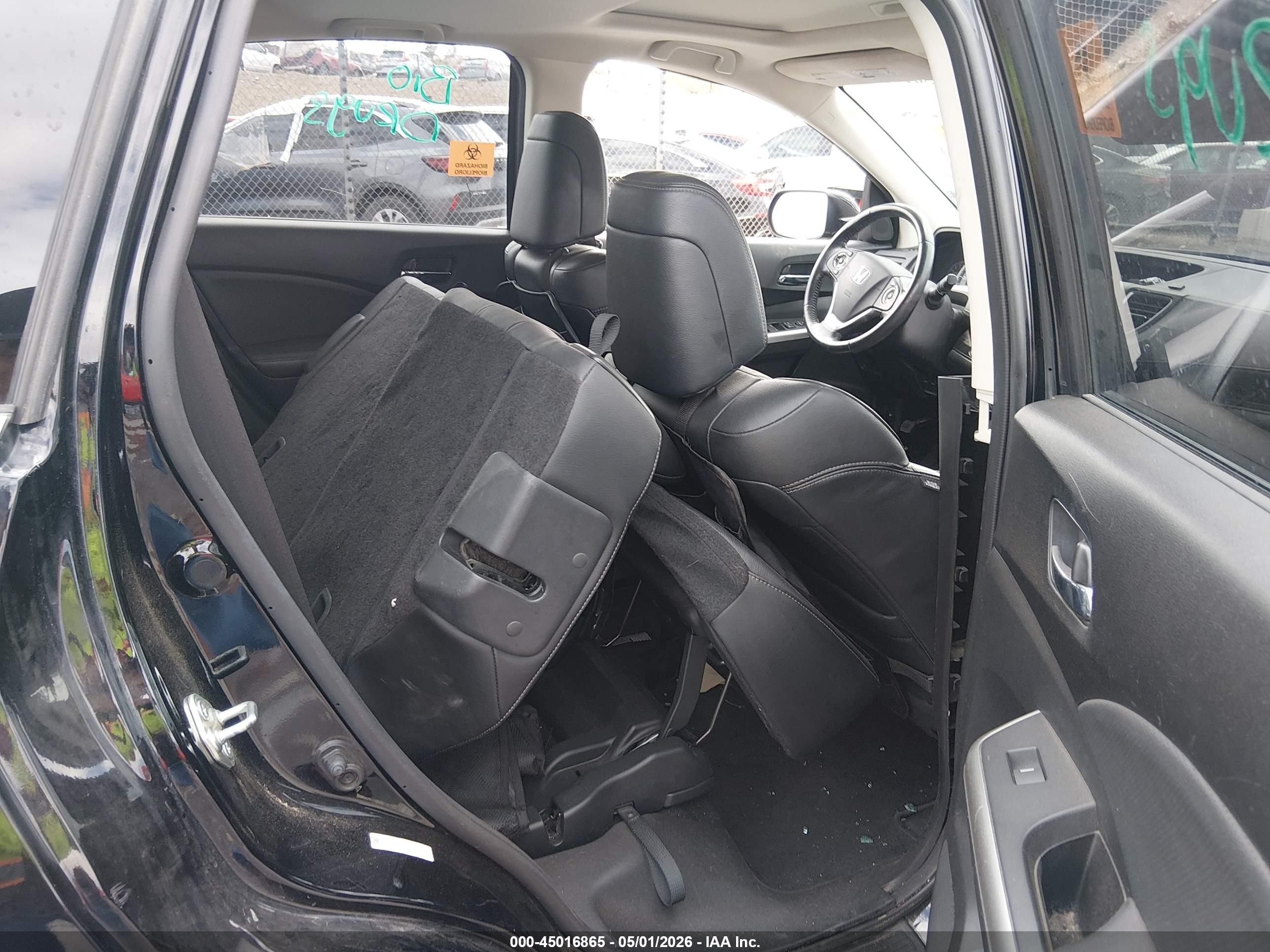 2015 Honda Cr-v Ex-l Black vin: 2HKRM4H7XFH618989