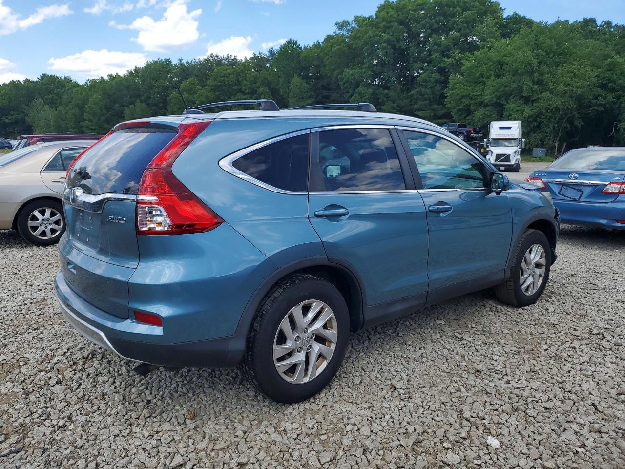 2015 Honda Cr-v Exl Blue vin: 2HKRM4H7XFH619995