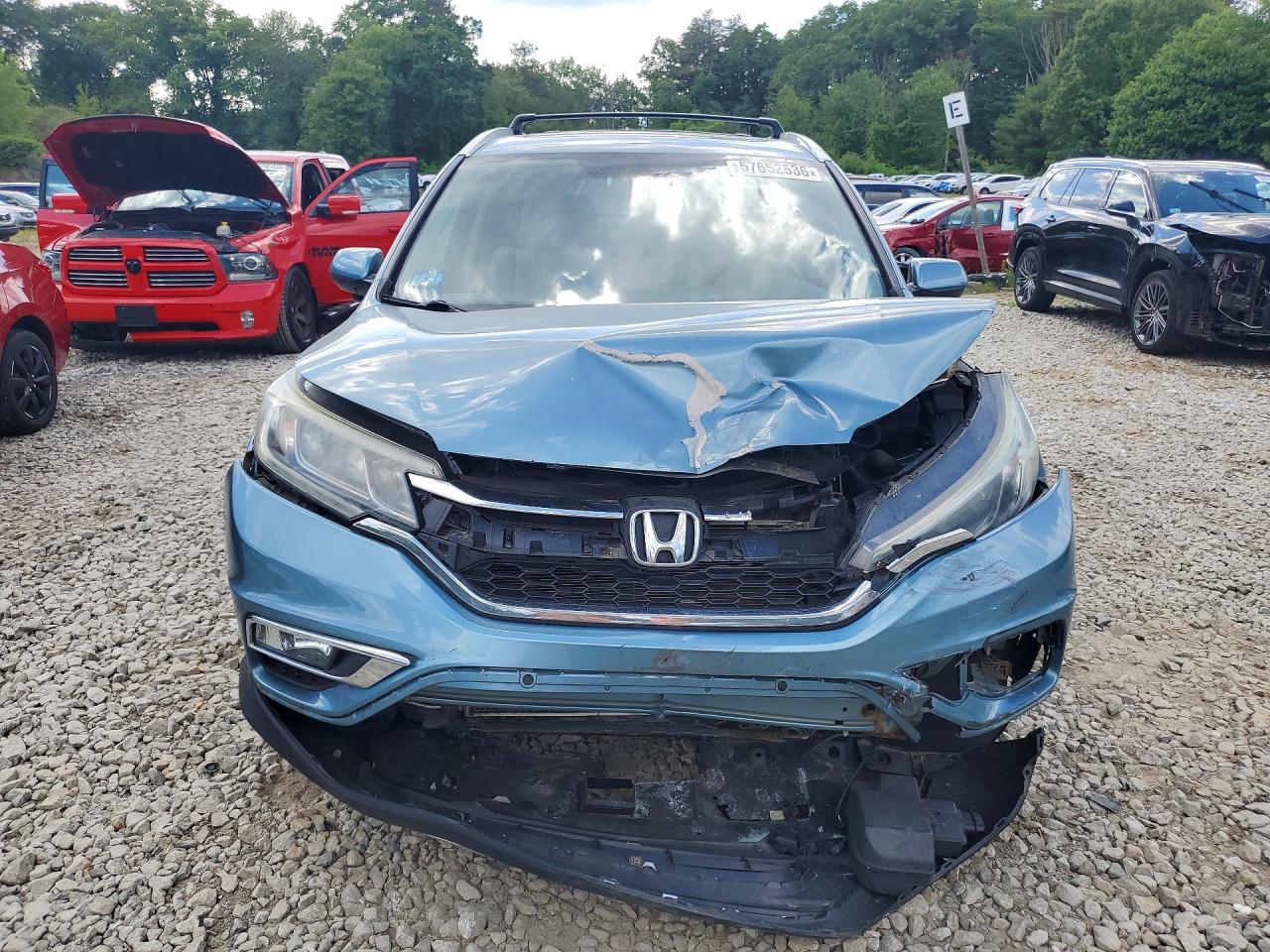 2015 Honda Cr-v Exl Blue vin: 2HKRM4H7XFH619995